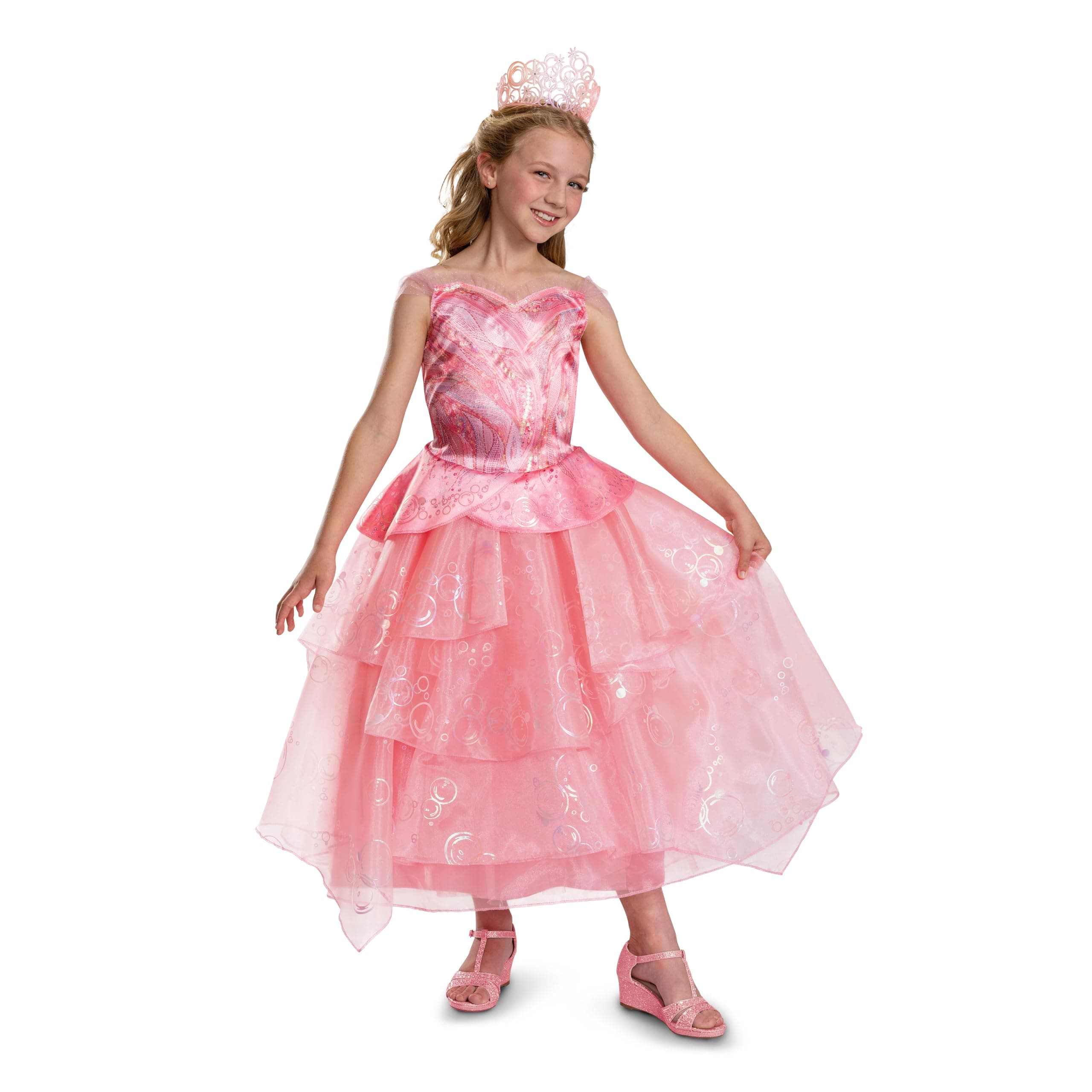 Disguise Wicked Glinda Costume for Girls - Deluxe Pink Glinda - Official - Image 1