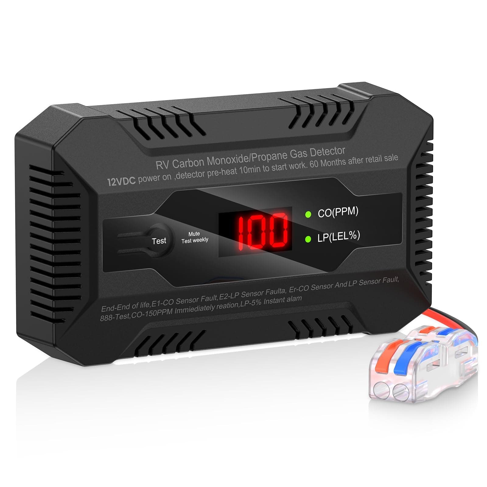 RV Carbon Monoxide Propane Gas Detector LP/CO Leak Alarm with Separate Sensor - Image 1