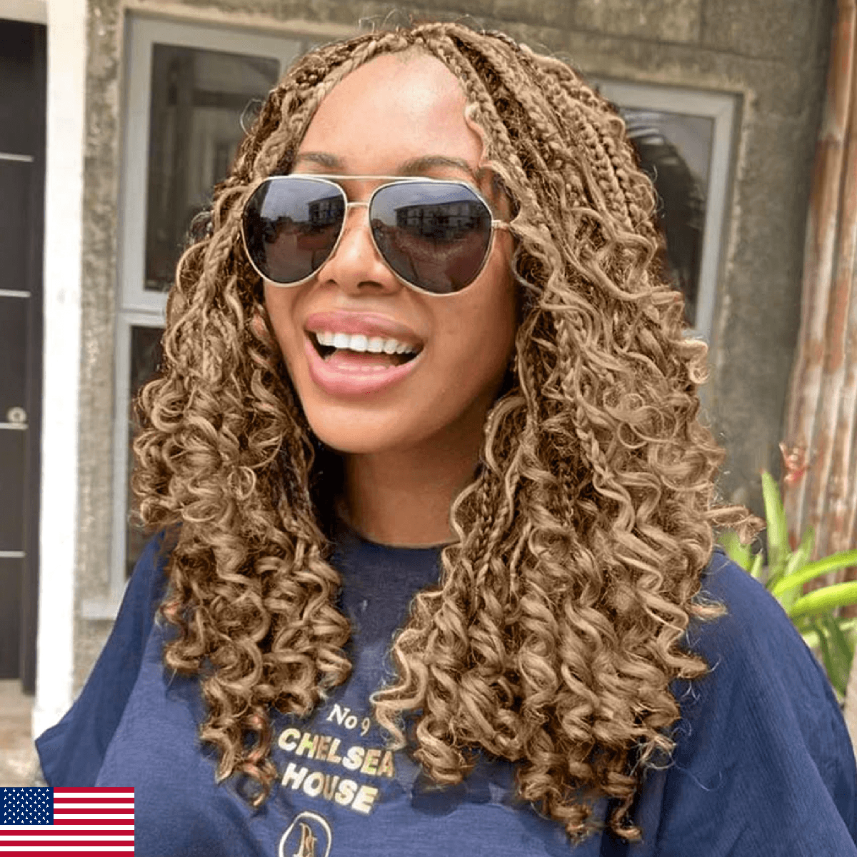 Fulcrum Goddess Box Braids Crochet Hair 10 Inch, 9 Packs Boho Box Braid Crochet - Image 1