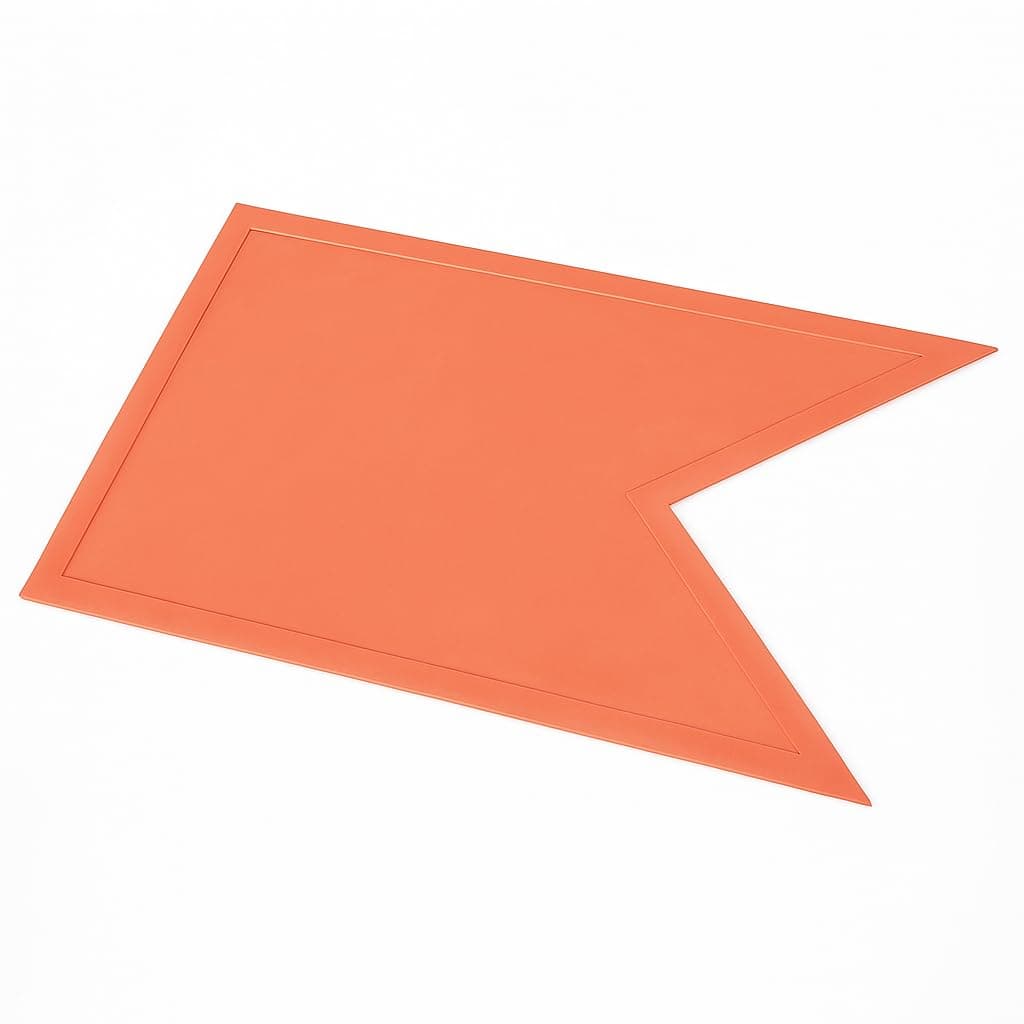 Markwort Strike Zone Pad Home Plate Extension Flexible Vinyl 25"x16.75" - Image 1