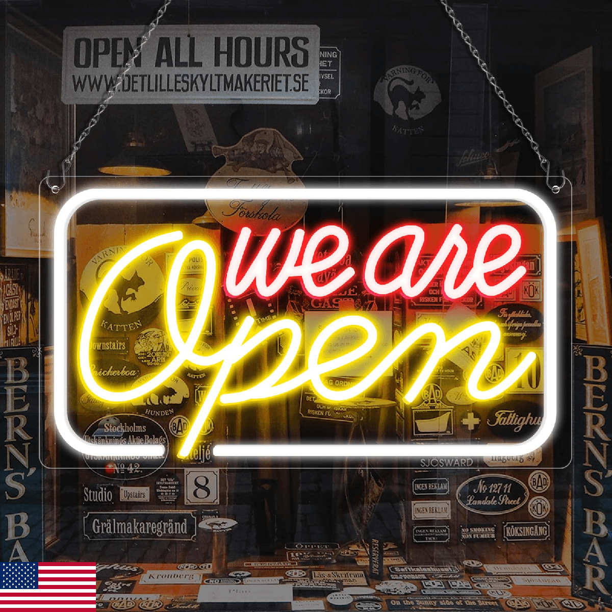 Neon "We Are Open" Sign LED 16.5"x9" - Super Bright, Energy-Efficient Business - Image 1