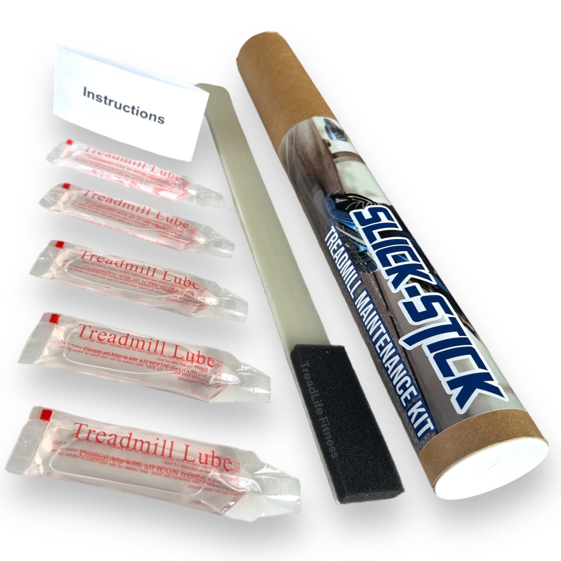TreadLife Slick-Stick 5 Treadmill Maintenance Kit 5X Lubricant Belt 100% - Image 1