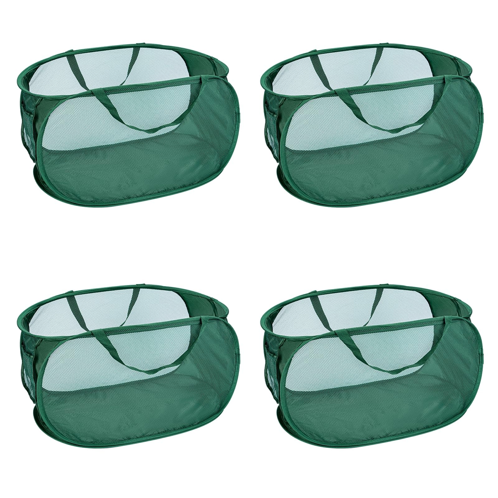 LATERONON 4 Pcs Mesh Popup Laundry Hamper Basket Large Opening Foldable - Image 1