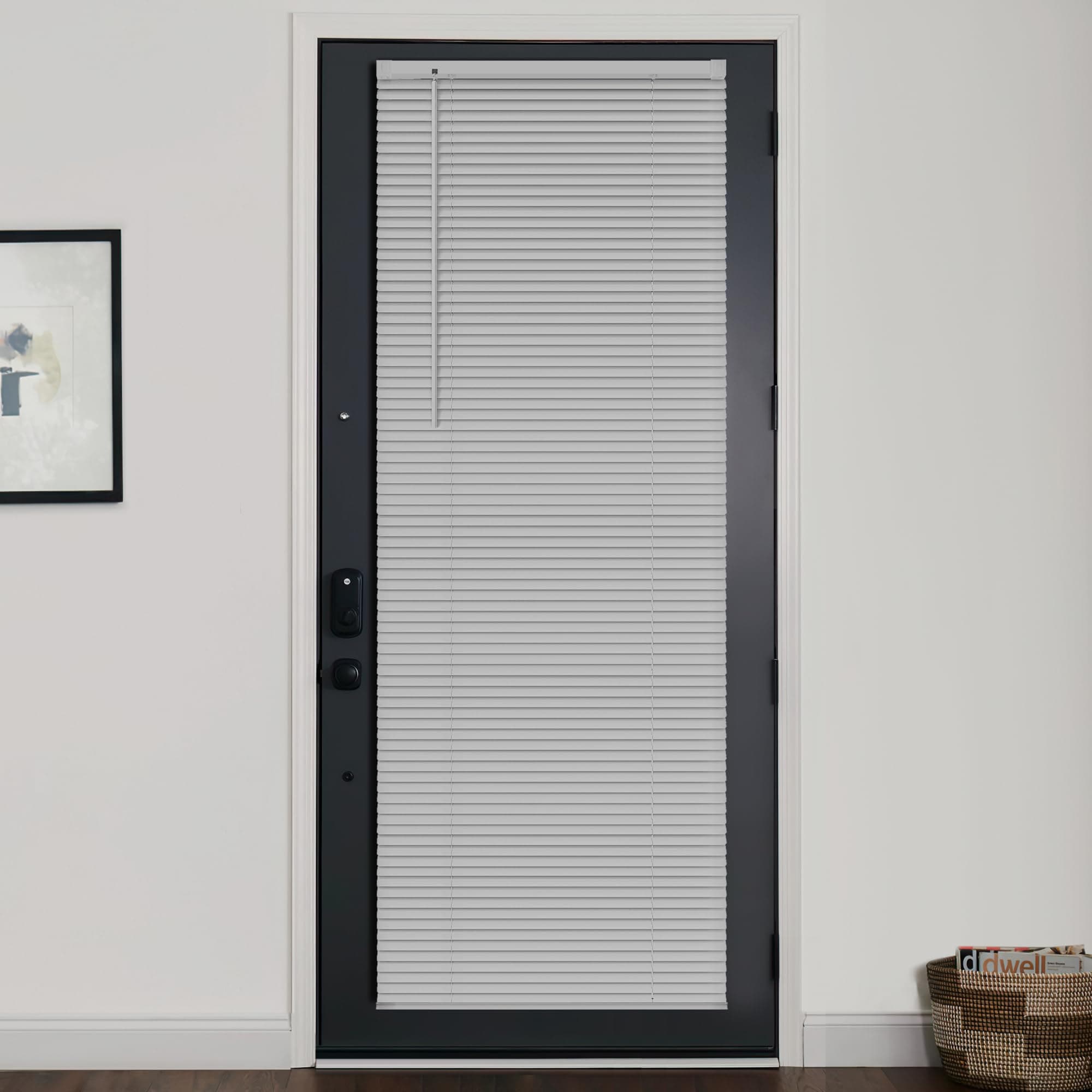 LazBlinds 1" Vinyl Mini Blinds for Doors Cordless French Door Privacy - Image 1