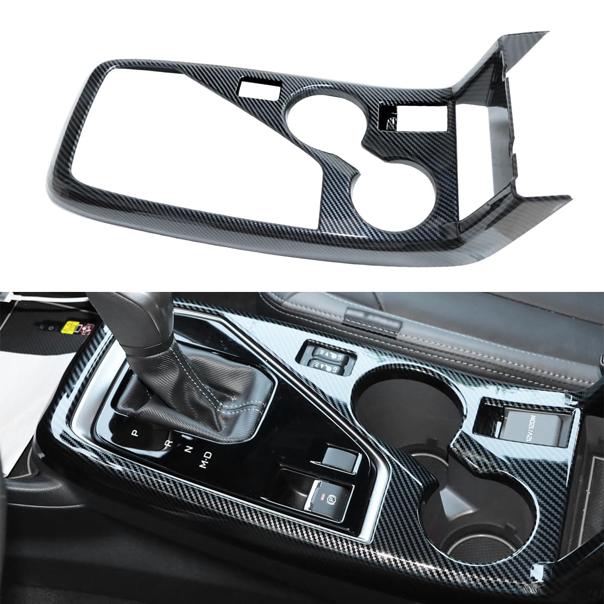 INTGET Subaru Crosstrek Impreza 24-25 Carbon Fiber Gear Panel Cover Center Conso - Image 1