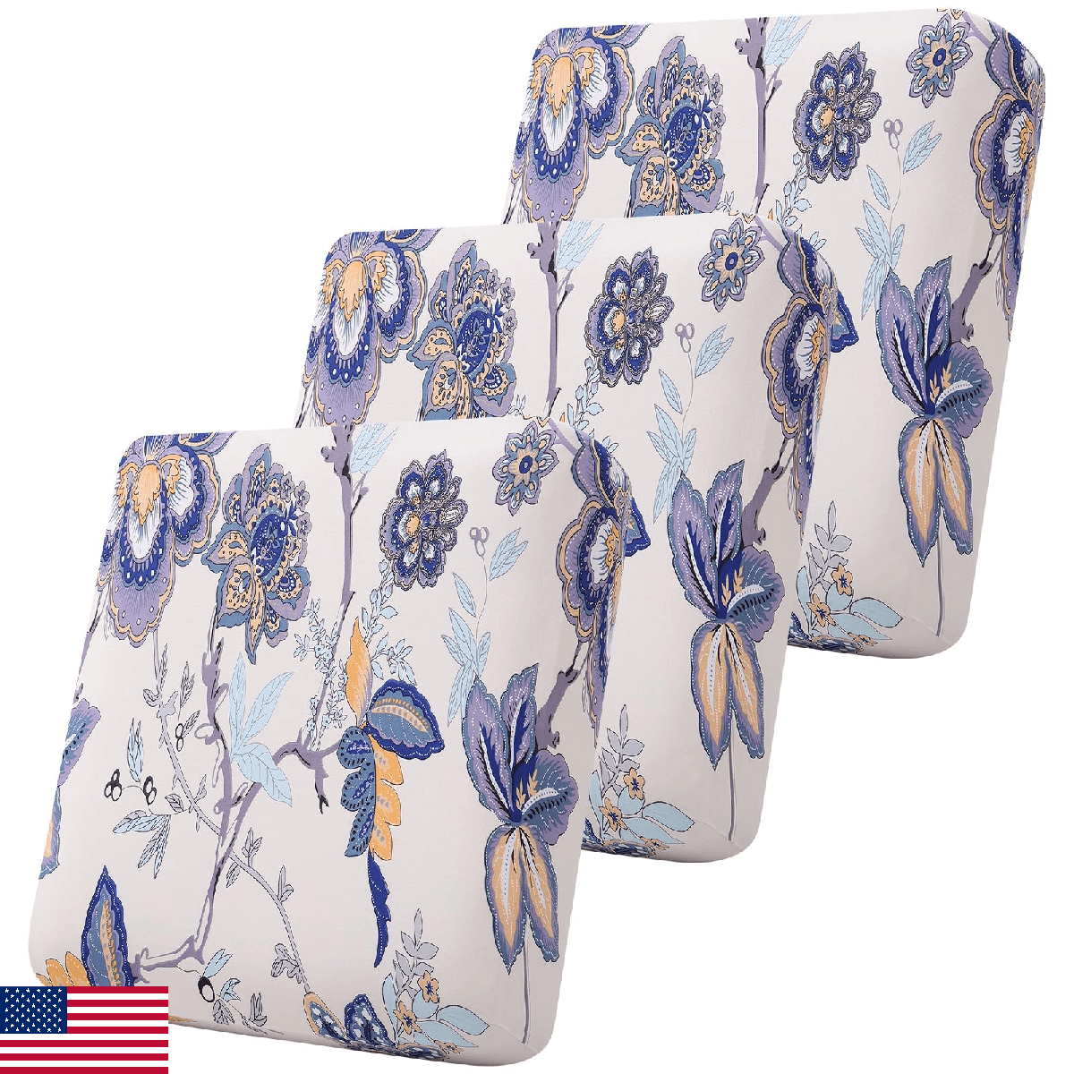 Smiry Printed Stretch Sofa Cushion Covers - Washable, Soft, Elastic Fit - Image 1