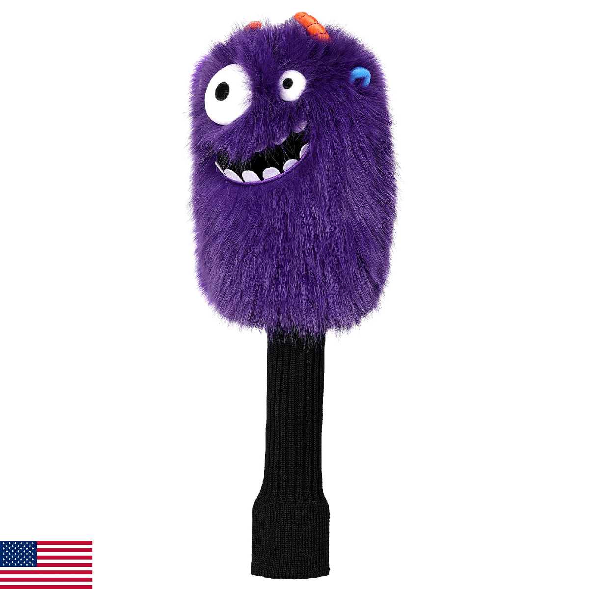 Purple Monster Golf Head Cover Driver 460cc, Soft Fur Flush Golf Club Headcover - Image 1