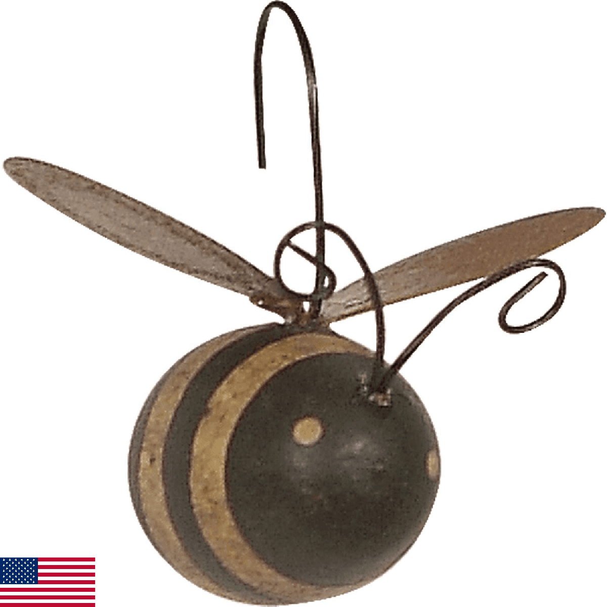 Primitives by Kathy 12161 Rustic Mini Ornament Set Bee 12 Count - Image 1