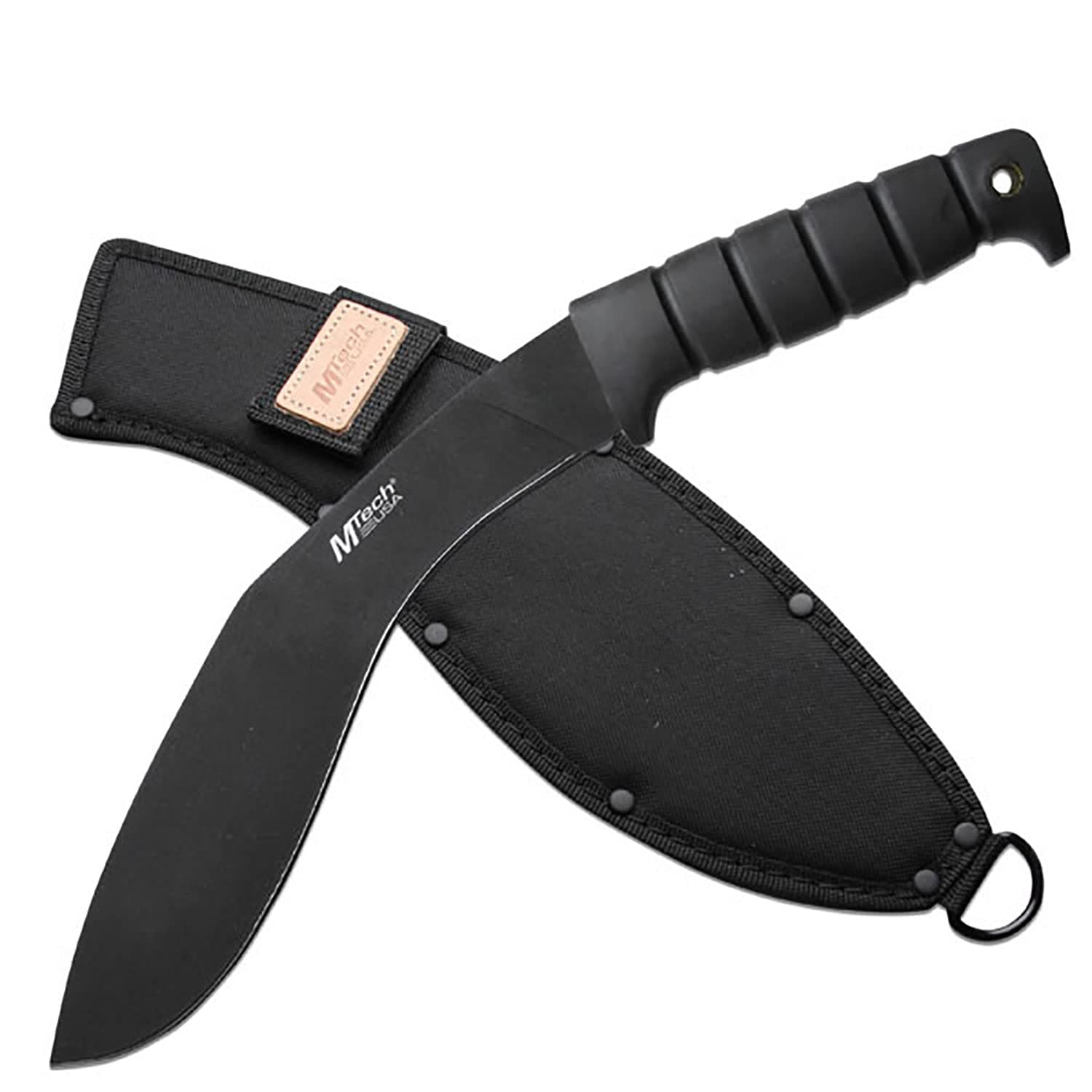 MTECH USA MT-537 Fixed Blade Knife 17" Black Kukri Blade Rubberized Handle - Image 1