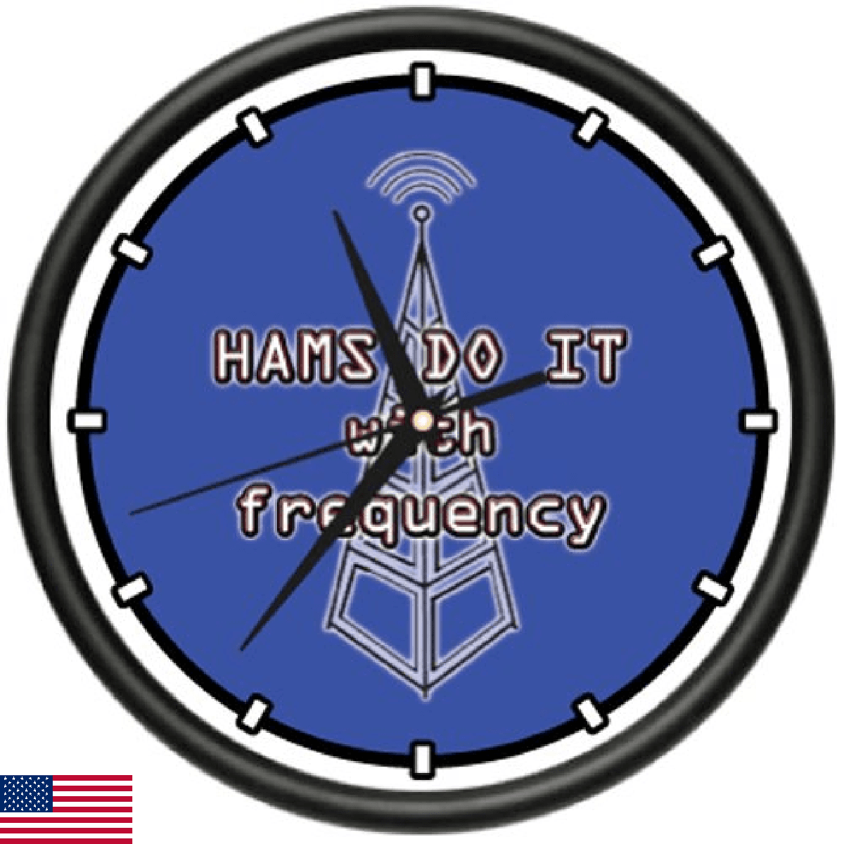 SignMission HAM Radio Operator Wall Clock Microphone qsl cb Gift - Image 1
