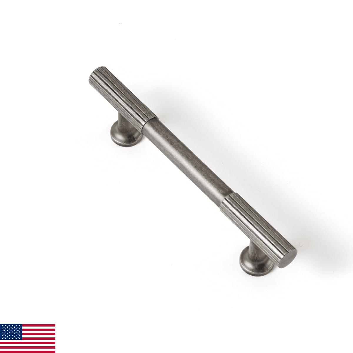 Goo-Ki Vintage Retro Silver Zinc Alloy Cabinet Handles - 3.78"(96mm) Hole - 2 Pk - Image 1