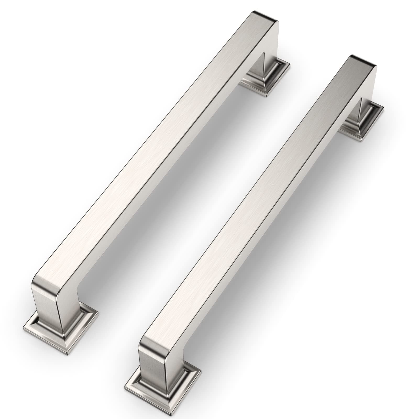 KNOKLOCK 10pk 5" (128mm) Kitchen Cabinet Handles Brushed Satin Nickel - Image 1