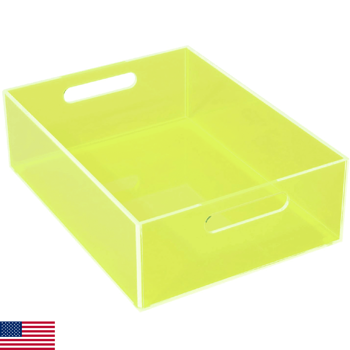 Mutellstory Large Acrylic Pantry Storage Bin w/ Handles for Kitchen & Home - Image 1