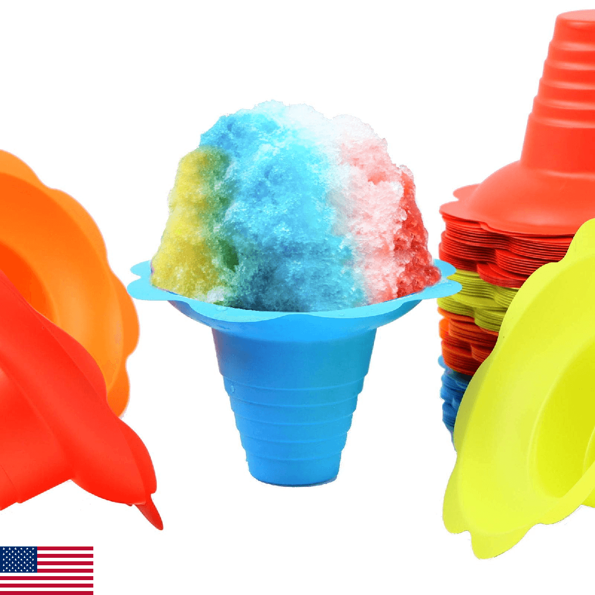 Paragon - Manufactured Fun 8-Ounce SNO-Cone Flower Drip Tray Cups, Multicolor, 1 - Image 1