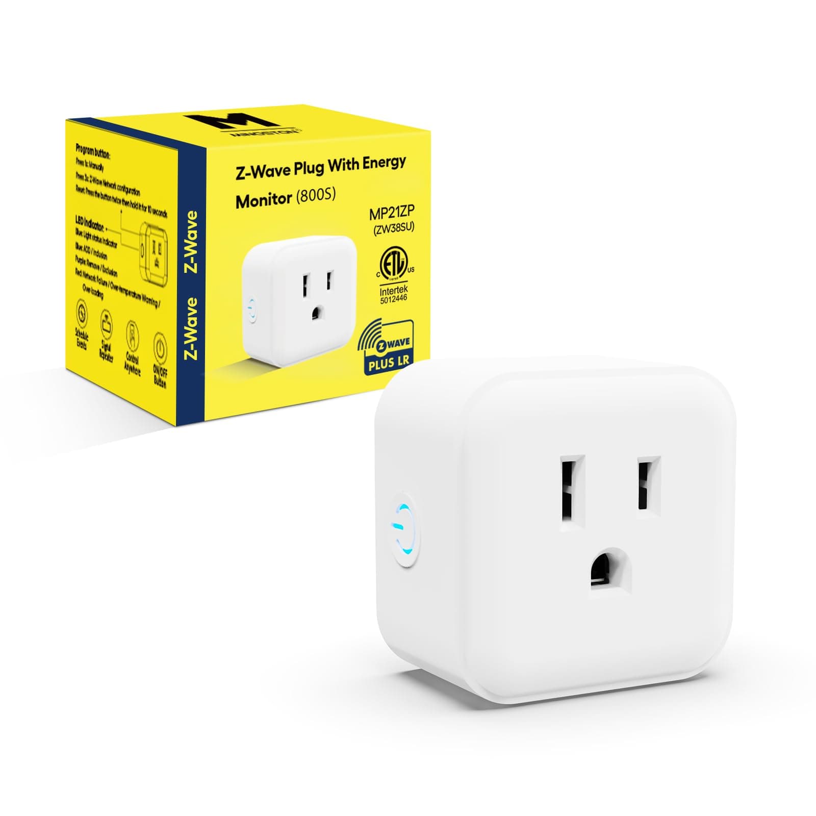 Minoston Zwave Plug Energy Monitor, 800 Series Zwave Outlet, Repeater - Image 1