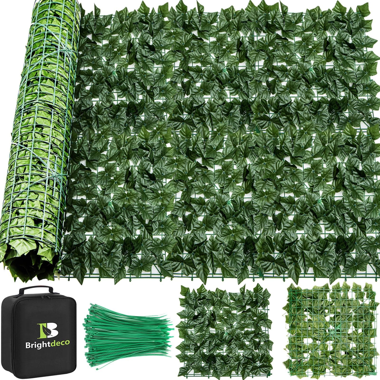 BDUSXYZ Artificial Ivy Privacy Fence Screen 60x100in Privacy Hedges Wall Faux UV - Image 1