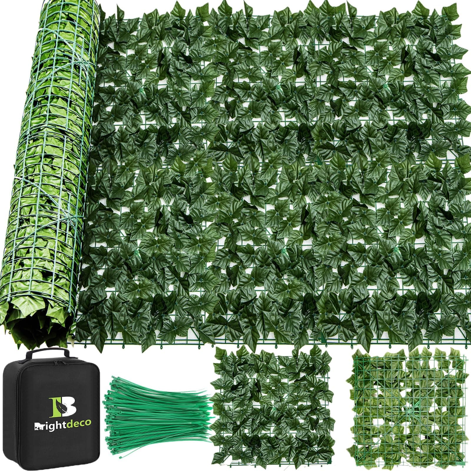 BDUSXYZ Artificial Ivy Privacy Fence Screen 40x120in Privacy Hedges Wall Faux UV - Image 1