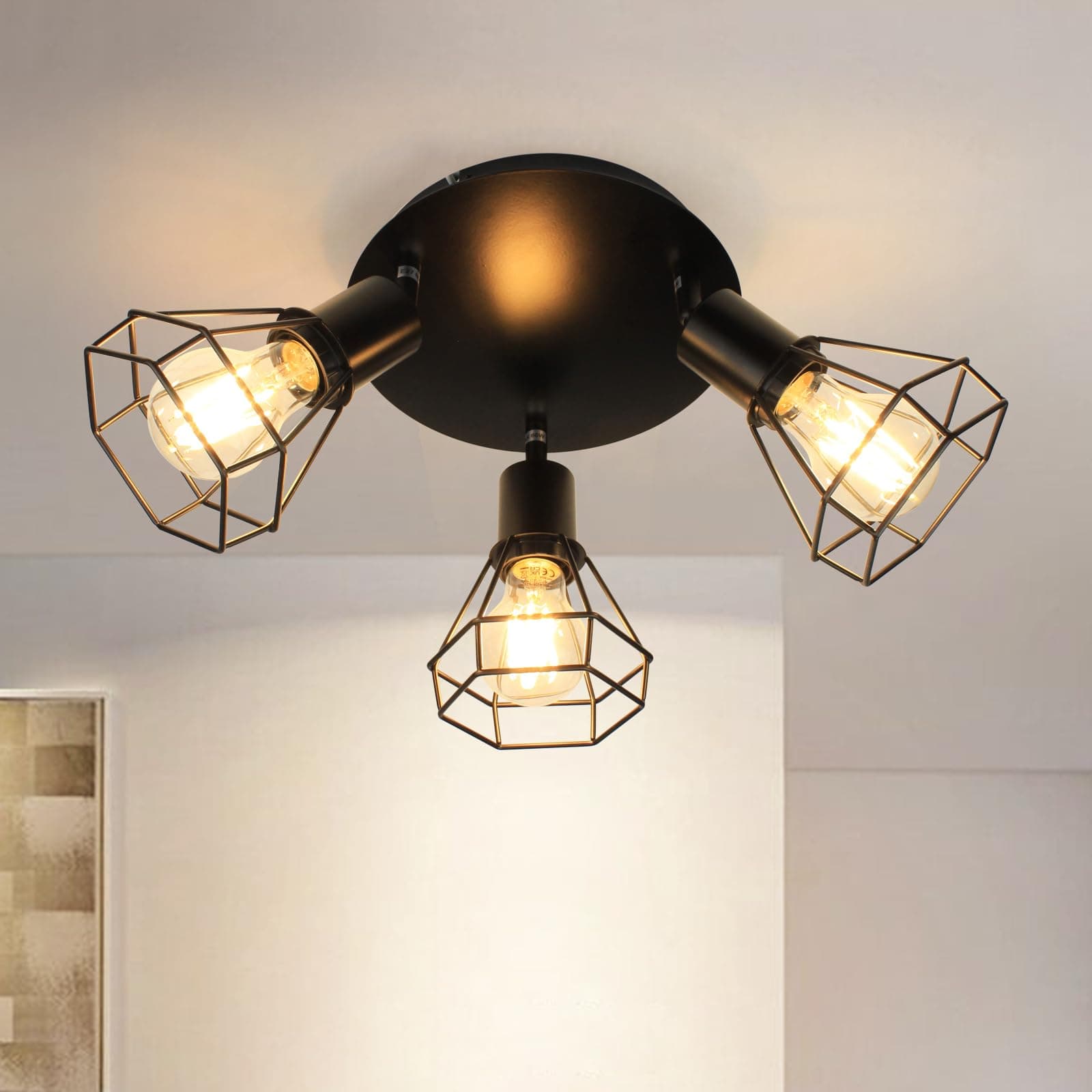 HiBay LED Track Lighting, 3-Light Adjustable Directional Ceiling Fixture - Image 1