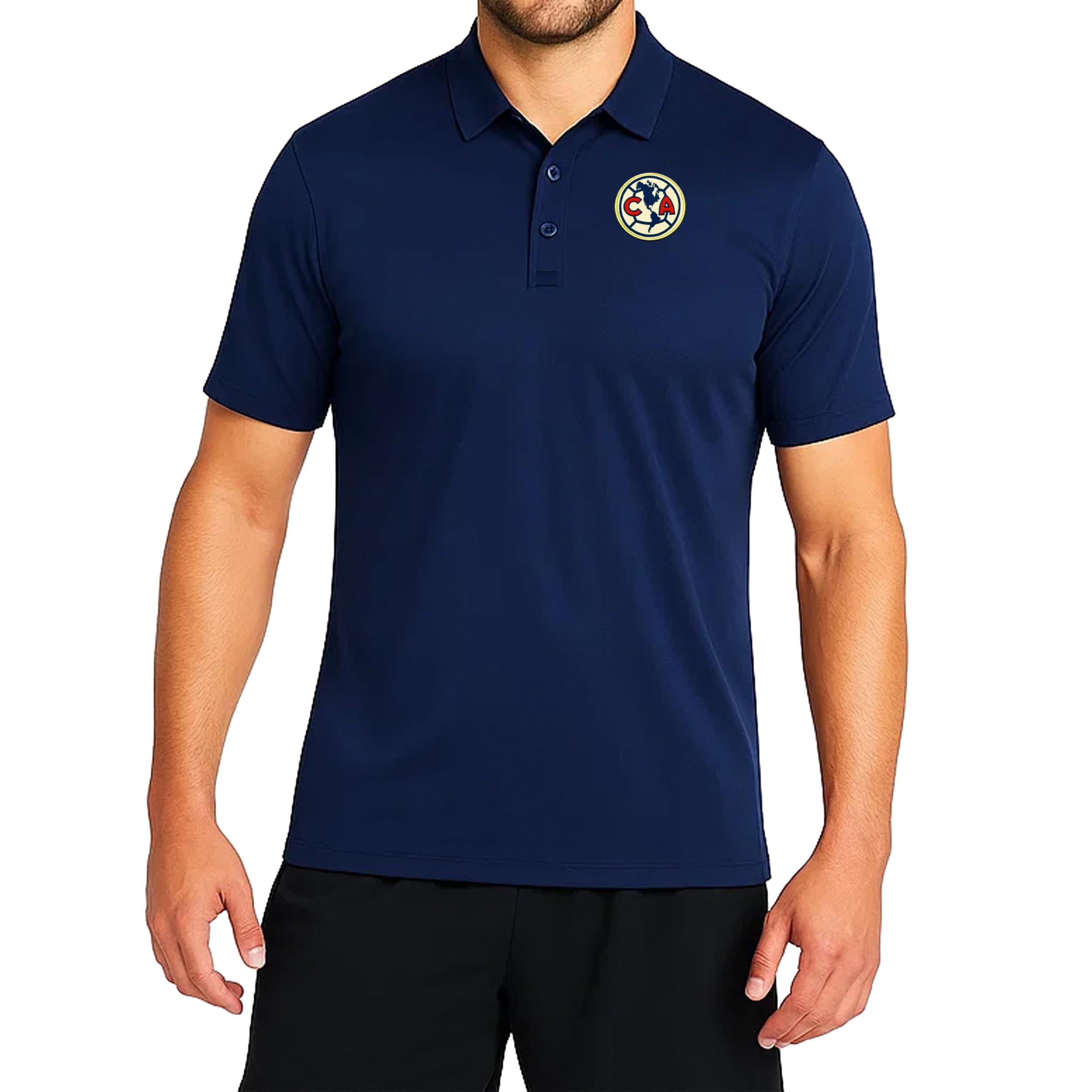 Icon Sports Officially Licensed Club América Soccer Polo Shirt - Unisex Adult - Image 1