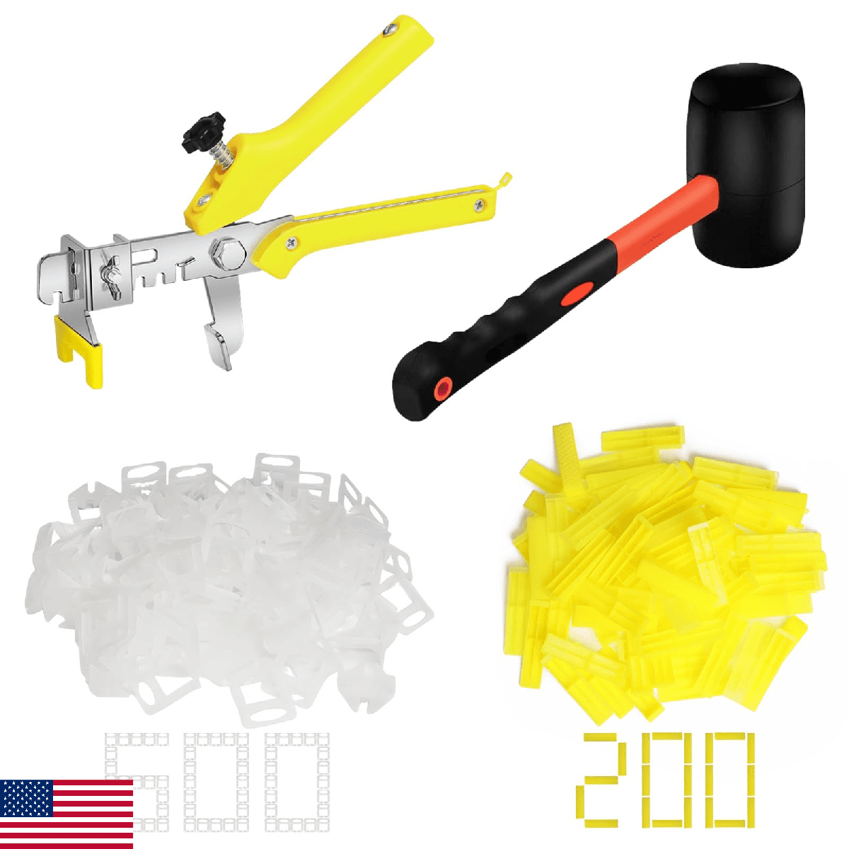 Storystore Tile Leveling System 1/16" Spacers & Wrench Kit 600 Clips 200 Wedges - Image 1