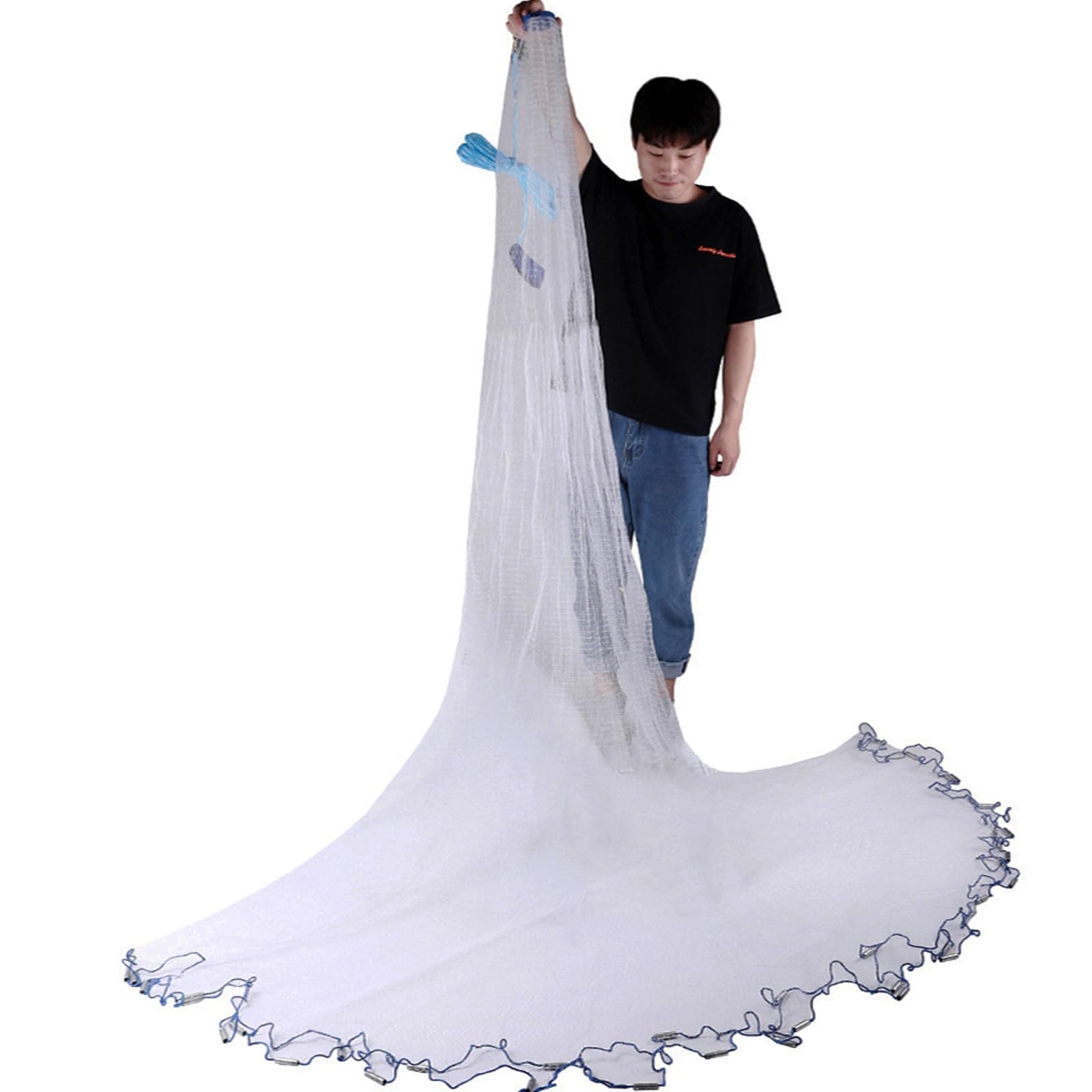 Lawaia Cast Net for Fishing Hand Throw Bait Nets 1/2" Mesh Freshwater Saltwater - Image 1