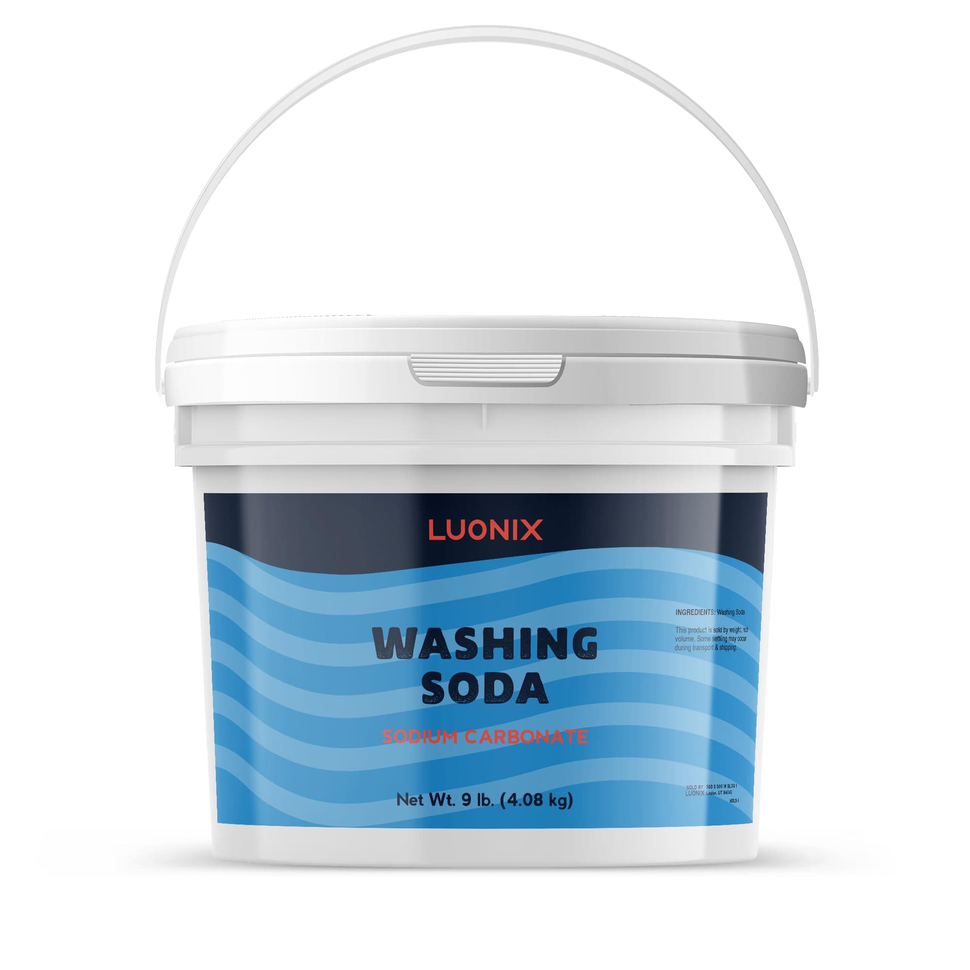Luonix Washing Soda, 1 Gallon Bucket, Sodium Carbonate, Soda Ash, Laundry Additi - Image 1