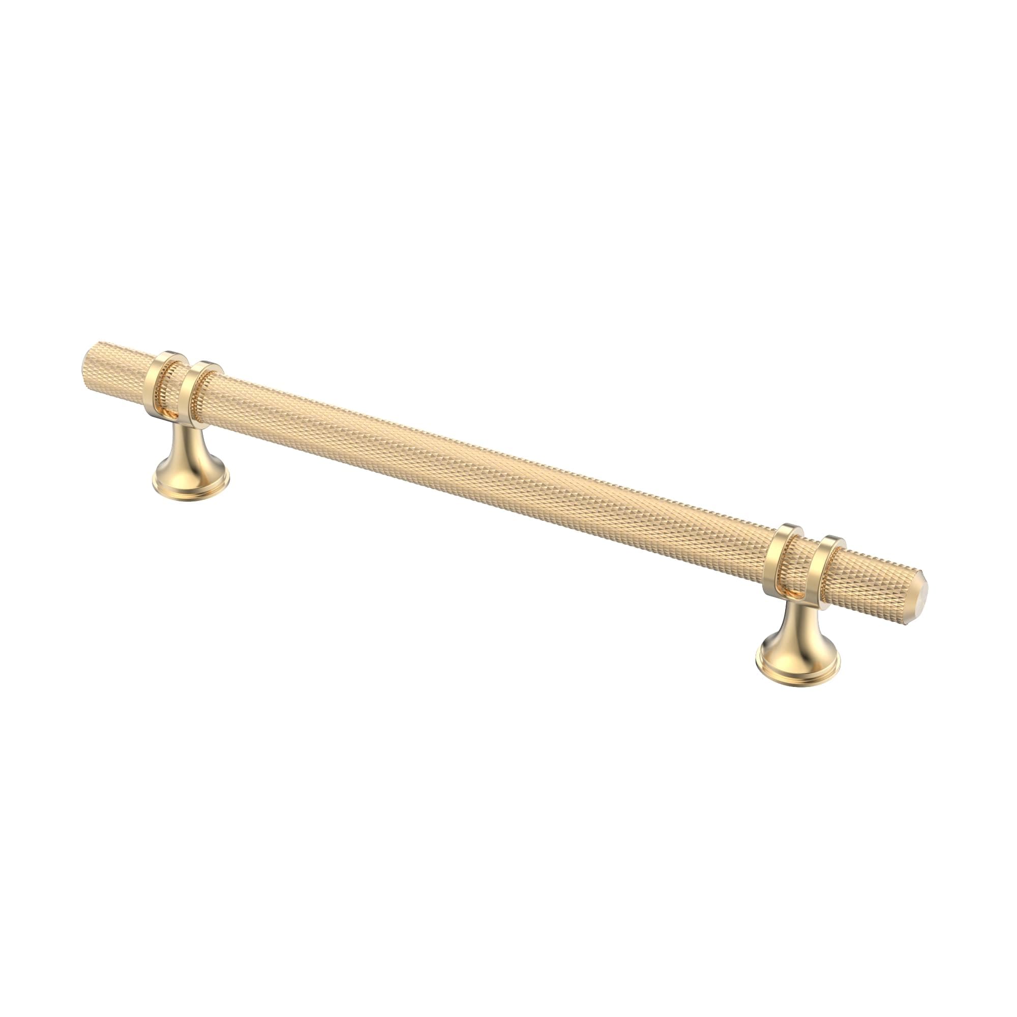 Alzassbg 10 Pack Gold Cabinet Pulls 160mm Knurled Handles Kitchen Hardware - Image 1