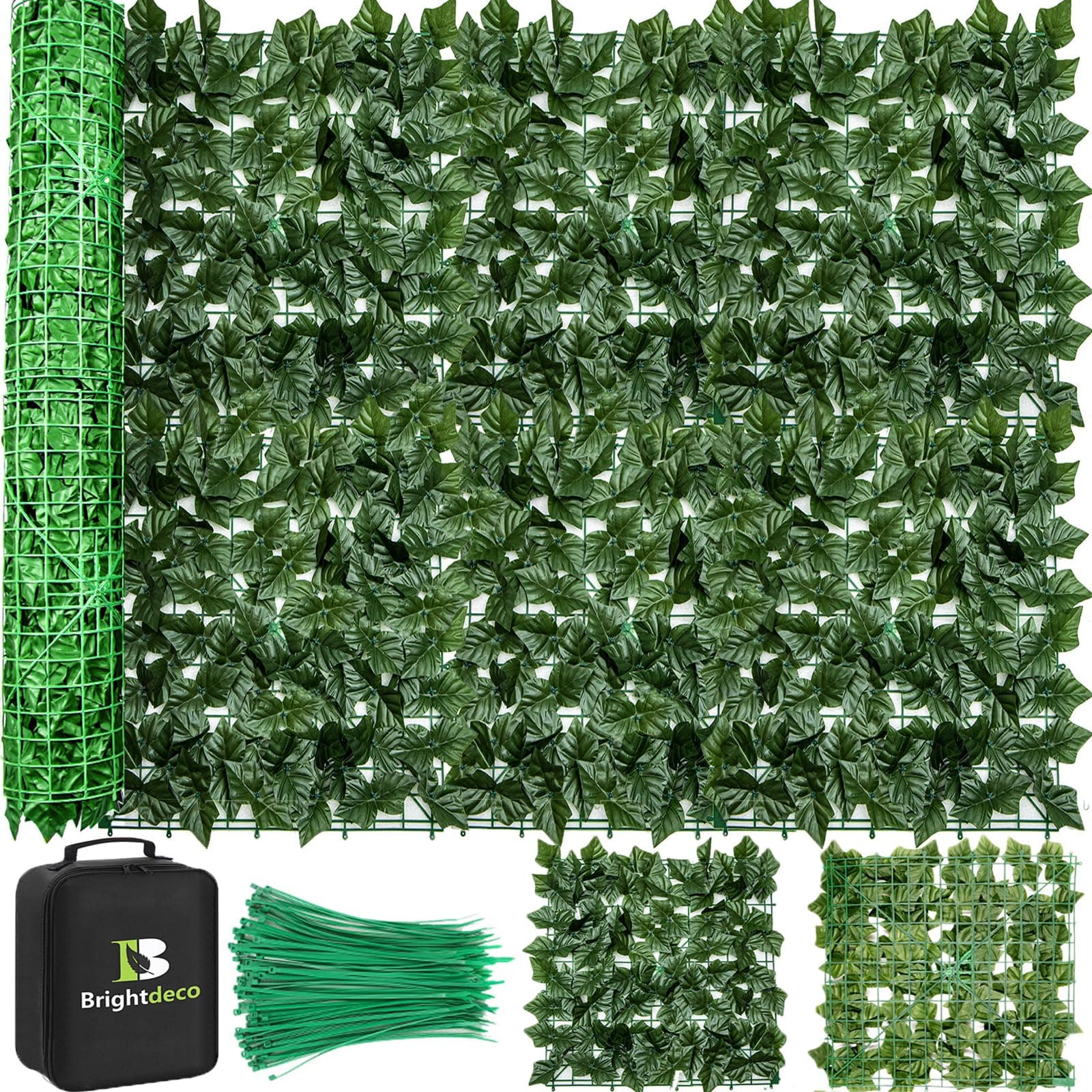 BDUSXYZ Artificial Ivy Privacy Fence Screen 40x100in Privacy Hedges Wall Faux UV - Image 1