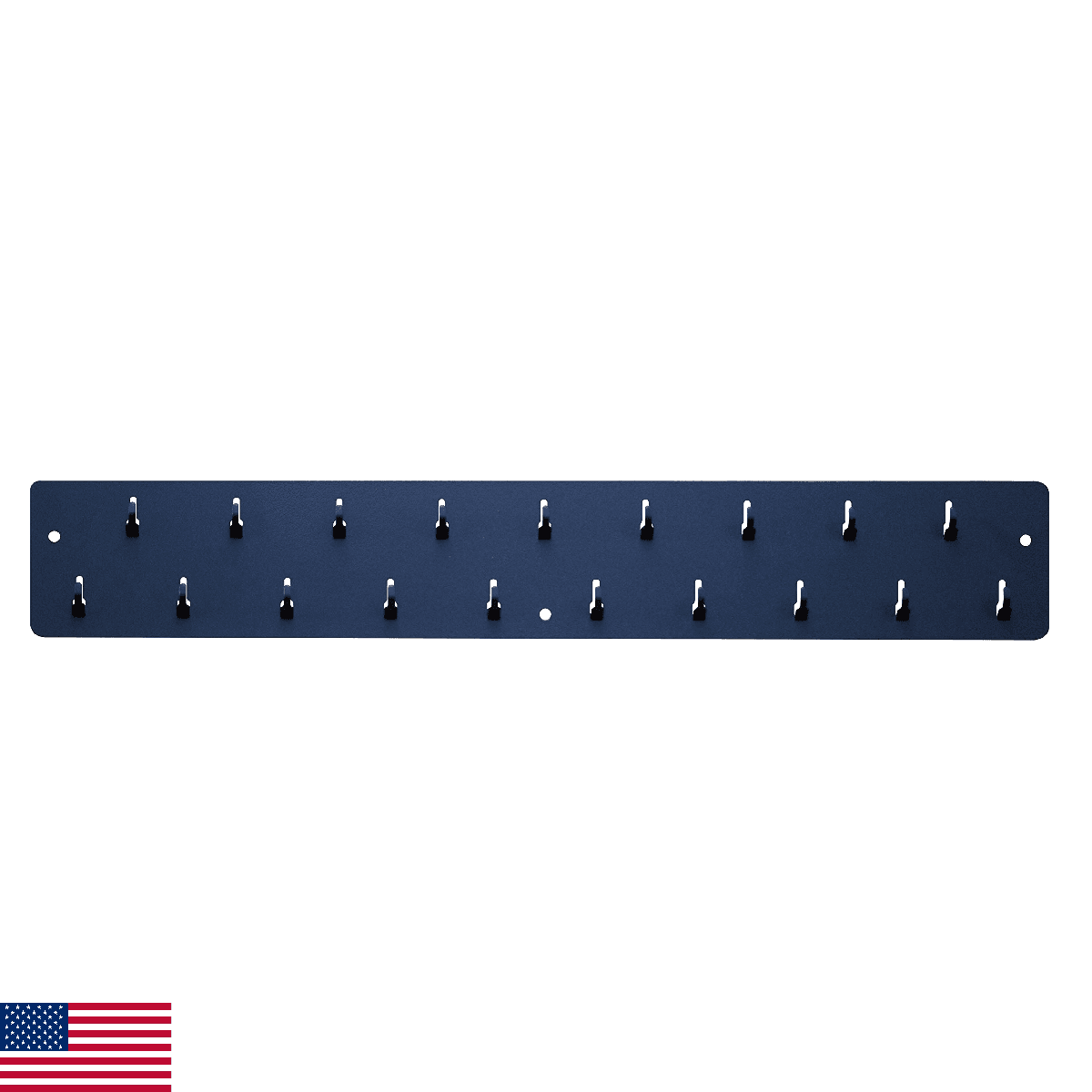 Pyramid Time Systems Industrial Wall Mounted Key Rack 19 Hooks Powder Coated Ste - Image 1