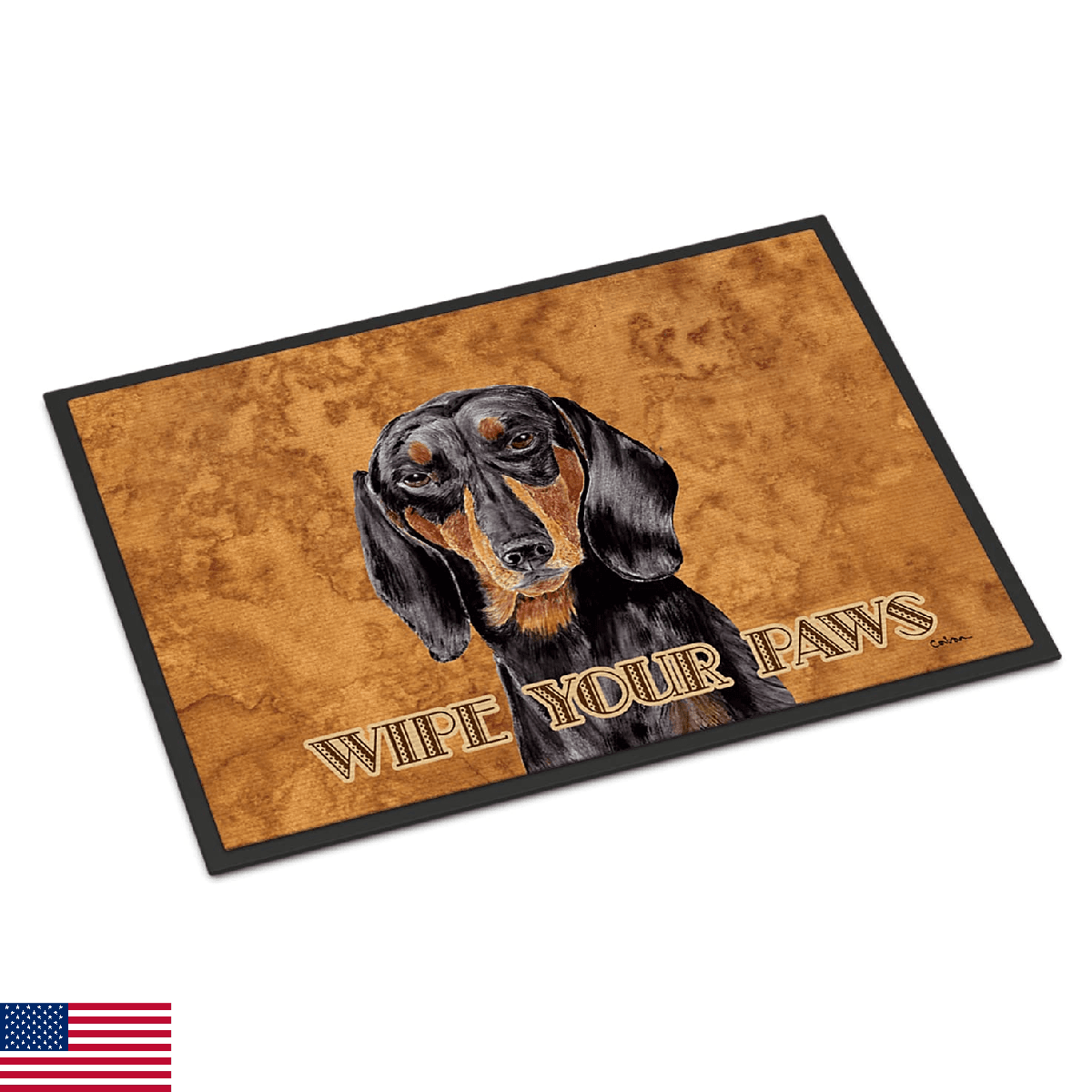 Caroline's Treasures Dachshund Wipe Your Paws Doormat 18x27 Indoor Outdoor Rug - Image 1