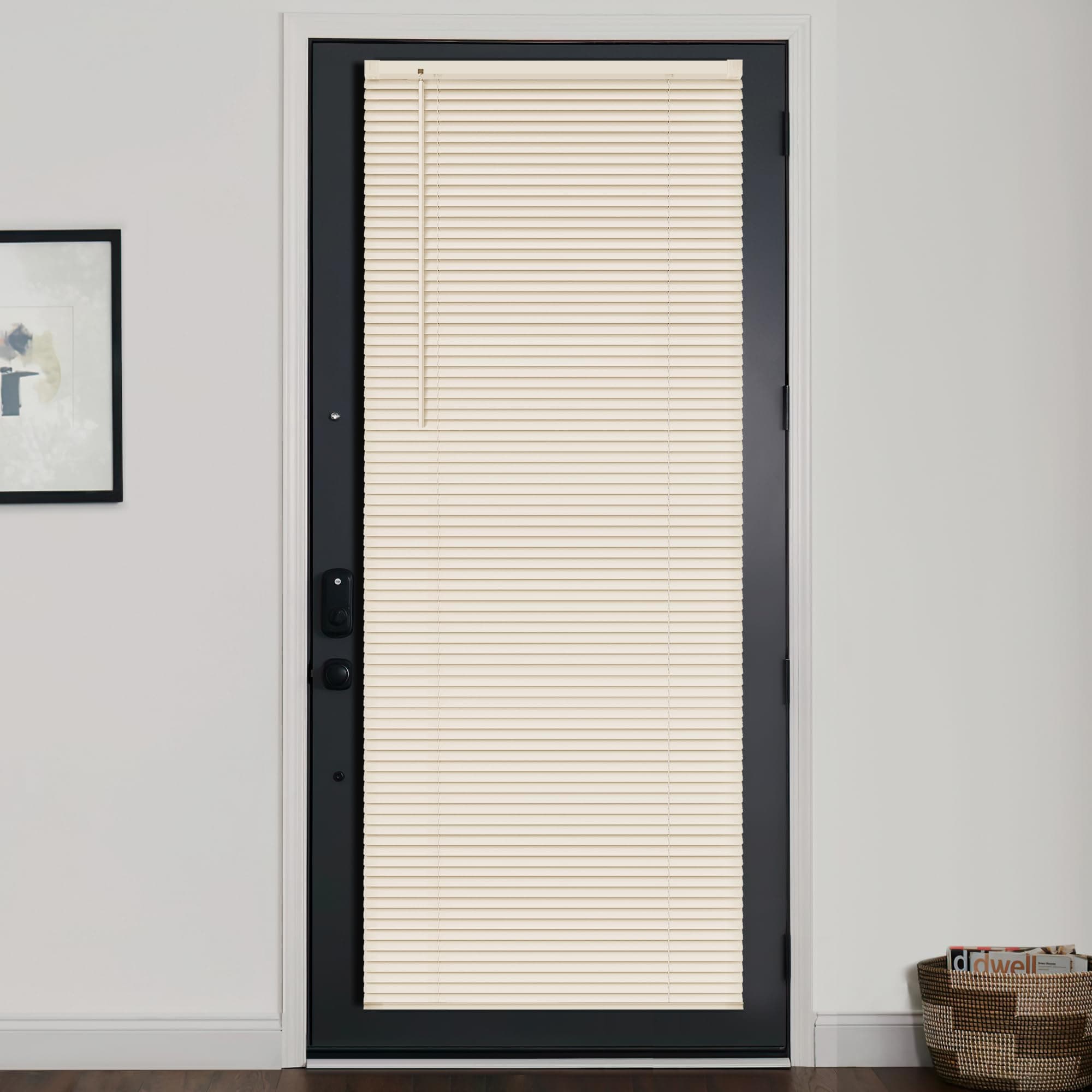 LazBlinds 1" Vinyl Mini Blinds - Cordless French Door Privacy Light Filtering - Image 1