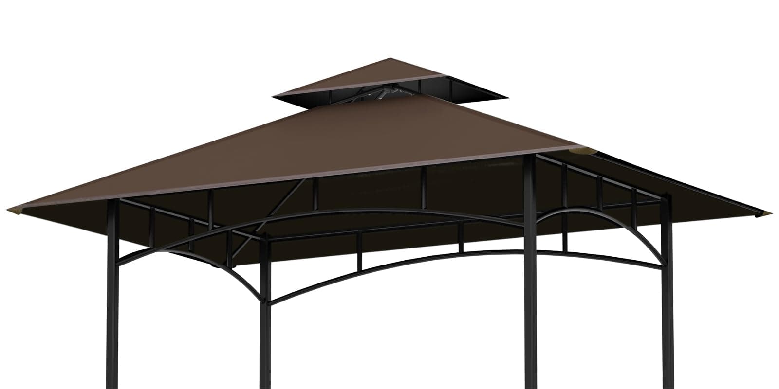 OIPUNSHLE 5'x8' Double Tier Canopy Replacement Roof for Grill Gazebo L-GG001PST- - Image 1