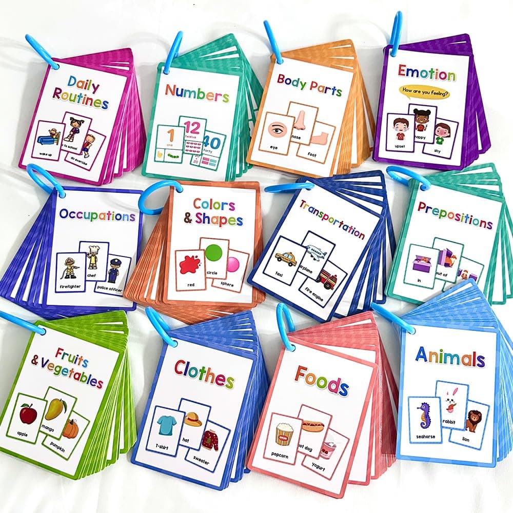 Lachilly 12 Themes Learning Flashcards: High-Frequency Words, Beginning Reading - Image 1