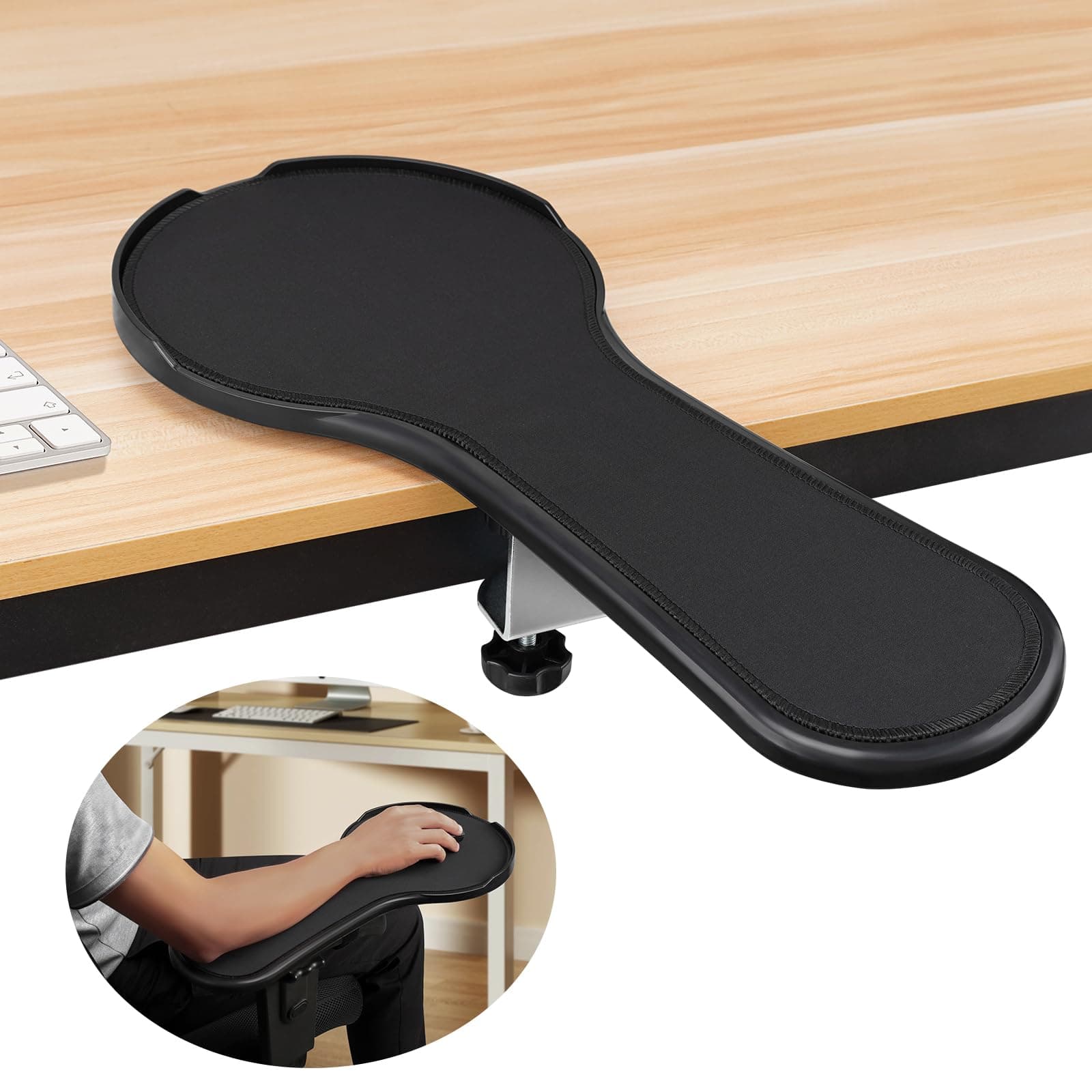 YuPinDiZu Ergonomic Chair Arm Mouse Pad Adjustable Forearm Rest Desk Extender Bl - Image 1