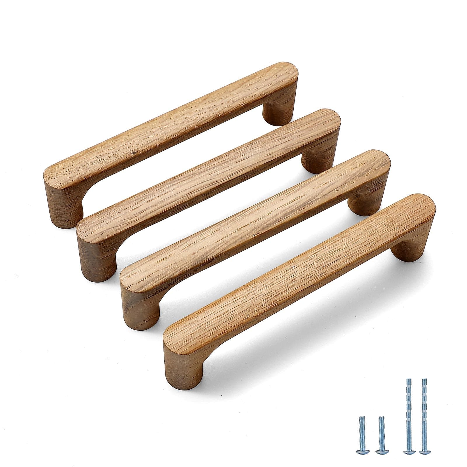 Evionlin 7.5in Burlywood Round Wooden Drawer Cabinet Pulls Handles - Image 1