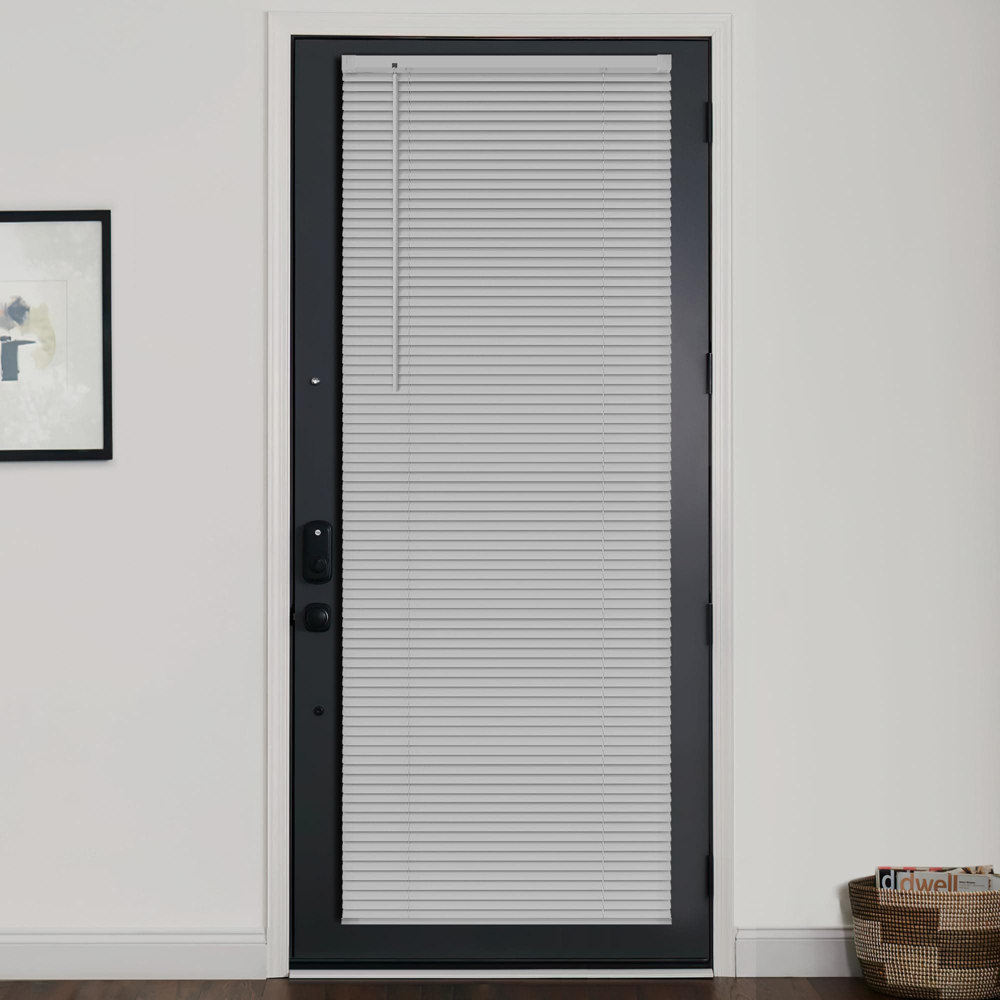 LazBlinds 1" Vinyl Mini Blinds for Doors, Cordless French Door Privacy Shades - Image 1