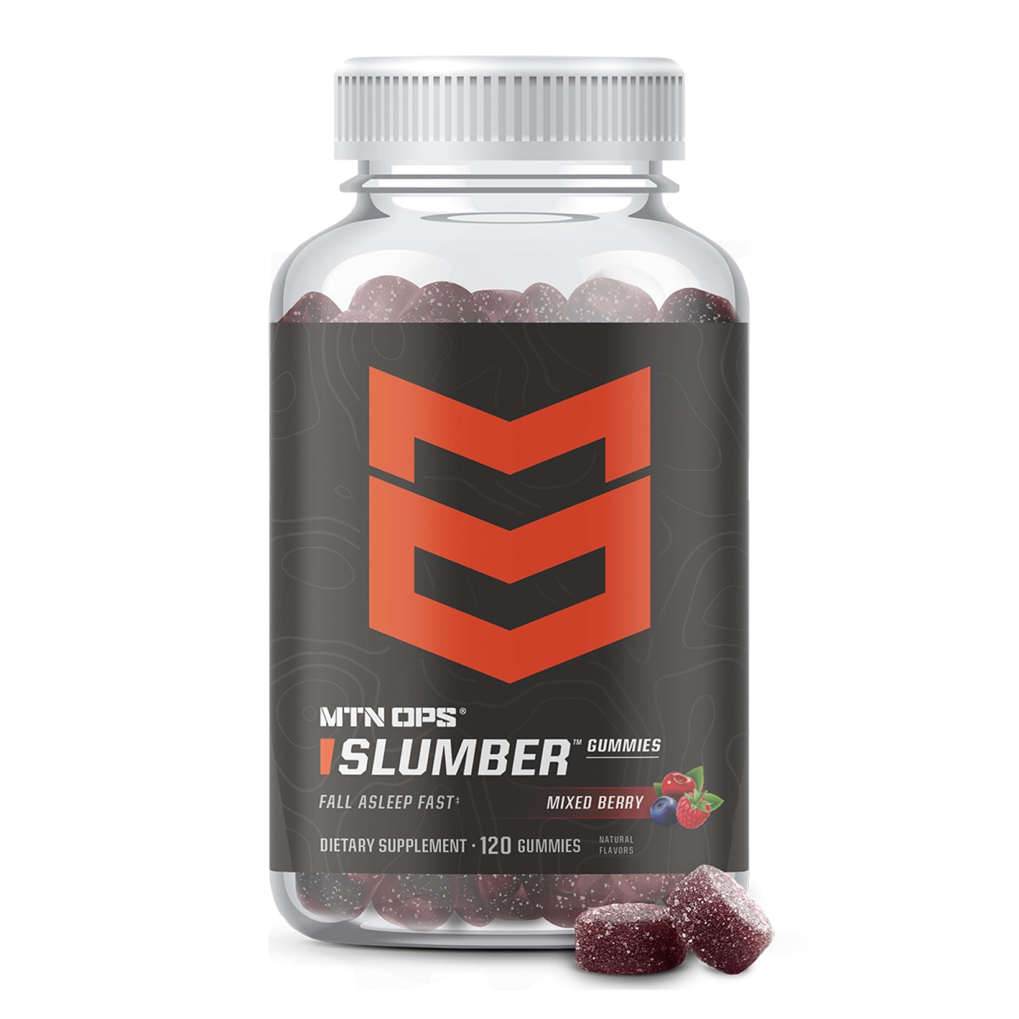 MTN OPS Slumber Sleep Gummies - Tart Cherry 1000mg, Melatonin 2.5mg, 60 Servings - Image 1