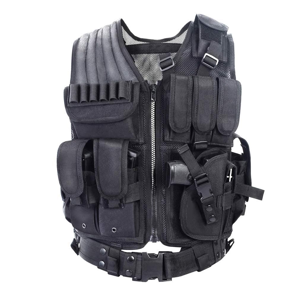 BOMTURN Tactical Vest Outdoor Ultra-Light Breathable Durable Mesh Airsoft Vest A - Image 1