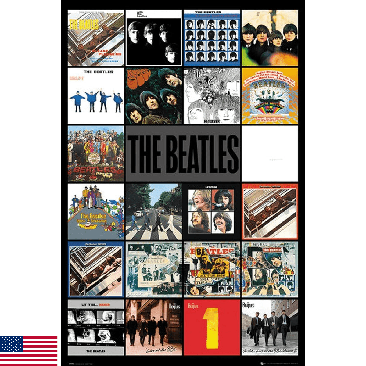 Buyartforless The Beatles Albums 22 Album Covers 36x24 Music Art Print Poster, M - Image 1