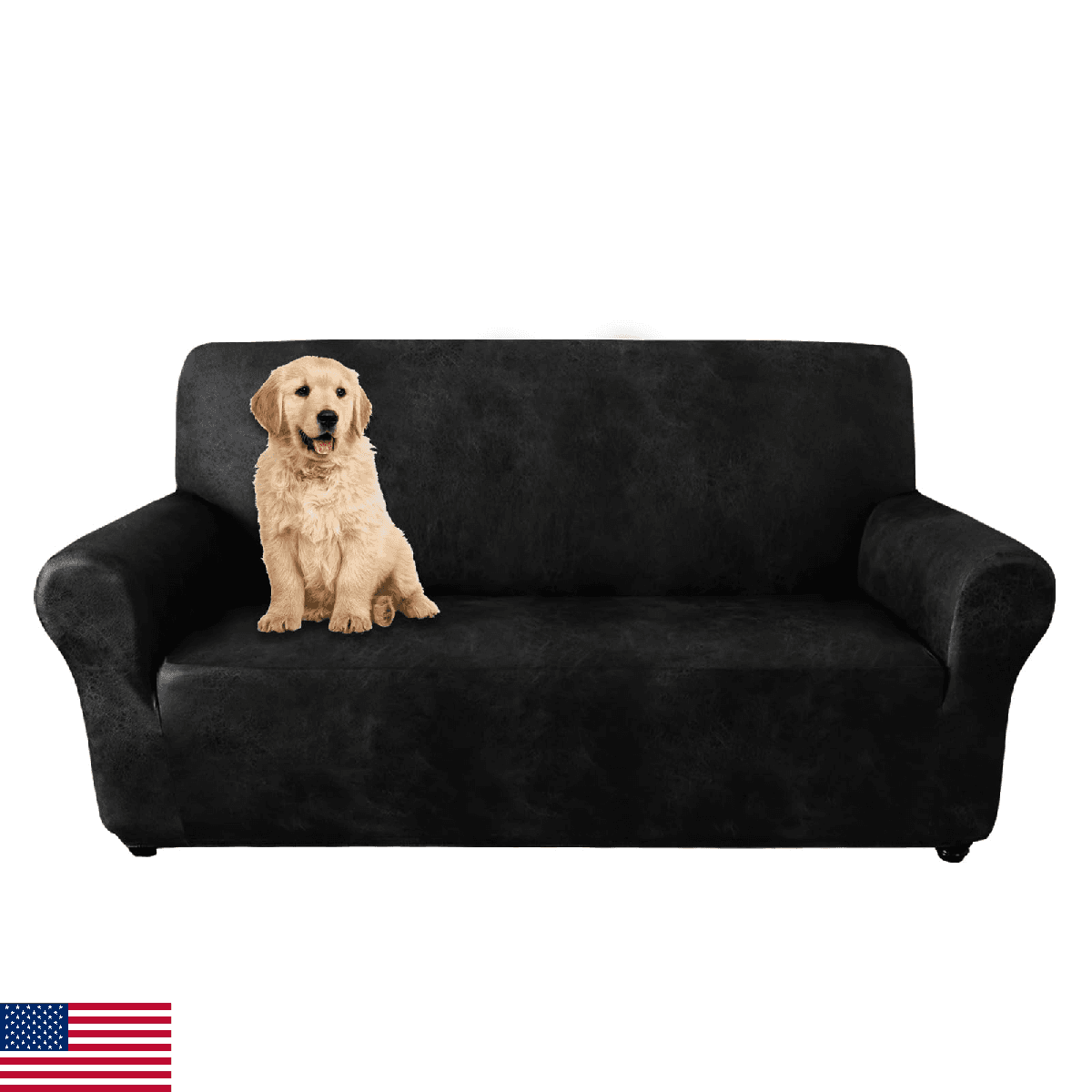 MOLASOFA Oversized Loveseat Cover, Leather-Like Spandex, Home Decor, Pet-Friendl - Image 1