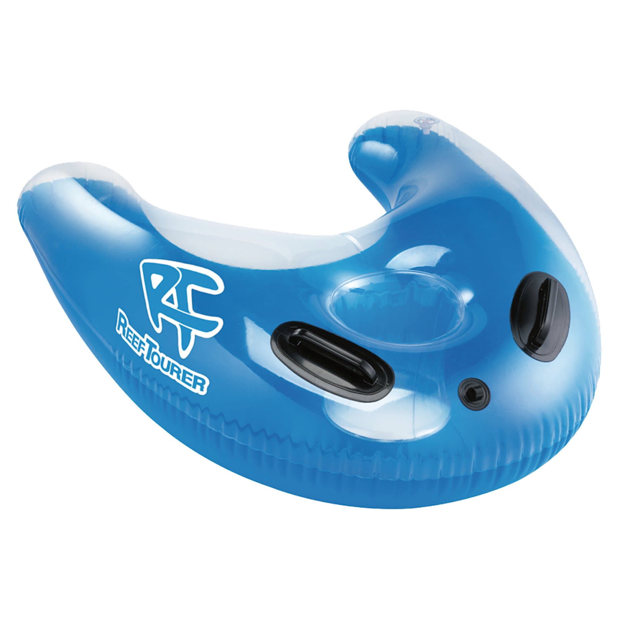 Reef Tourer Inflatable Snorkel Float w/ Handles & Viewing Bucket Port - Blue - Image 1