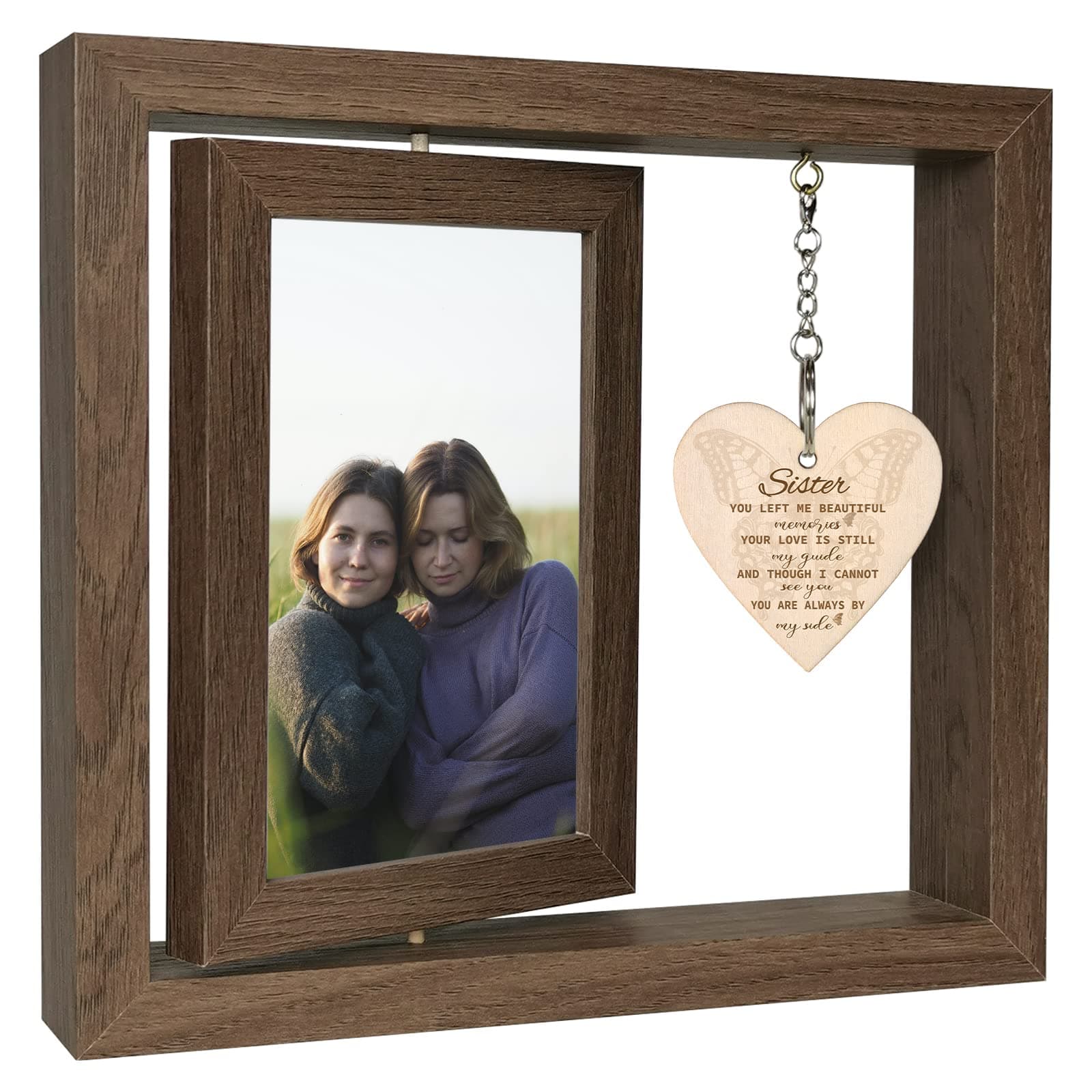 EYITUPC Sympathy Gifts: Sister Memorial Picture Frame, In Memory Of S - Image 1