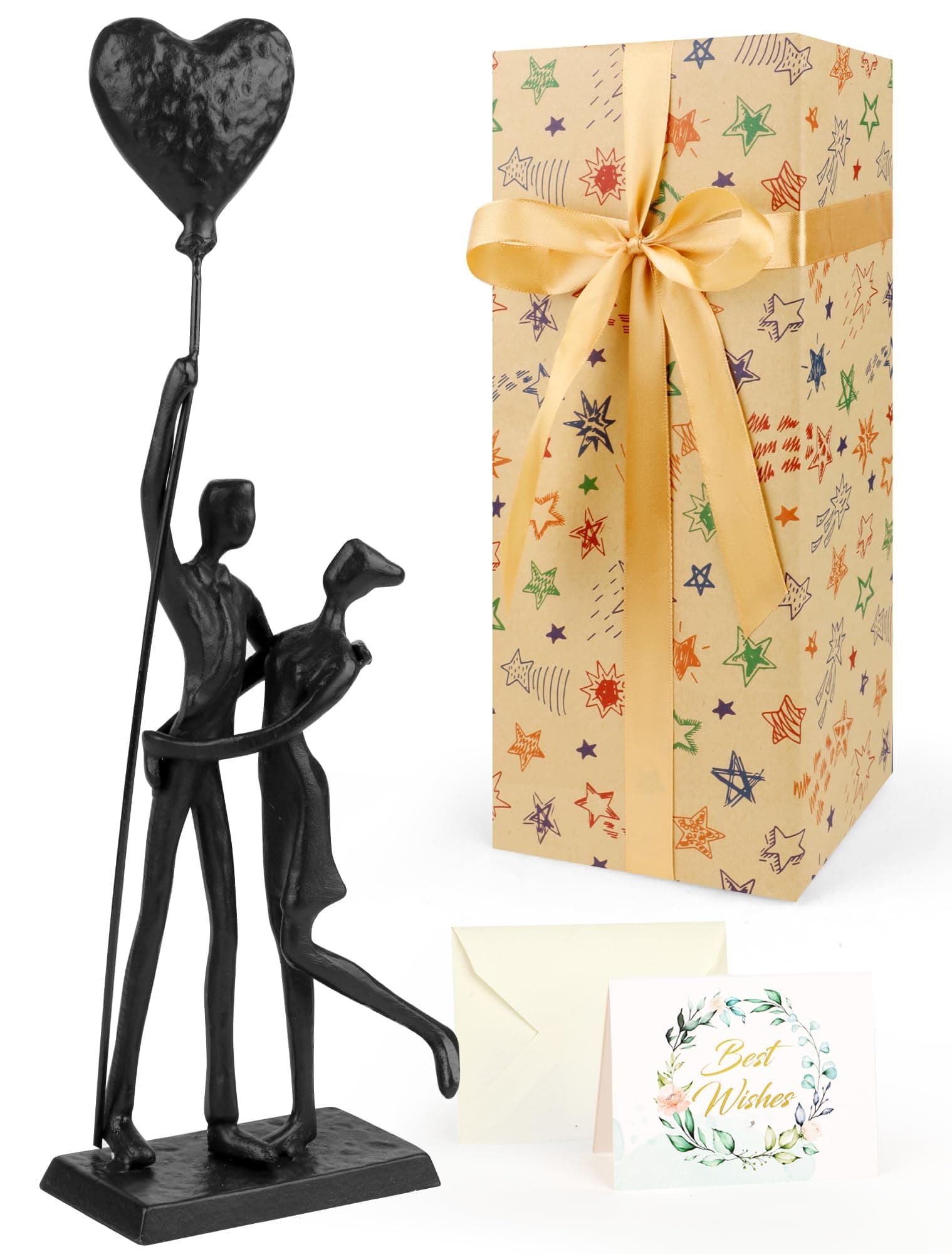 Kresecioo Wedding Gifts for Couples 2026 Romantic Iron Sculpture 12in - Image 1