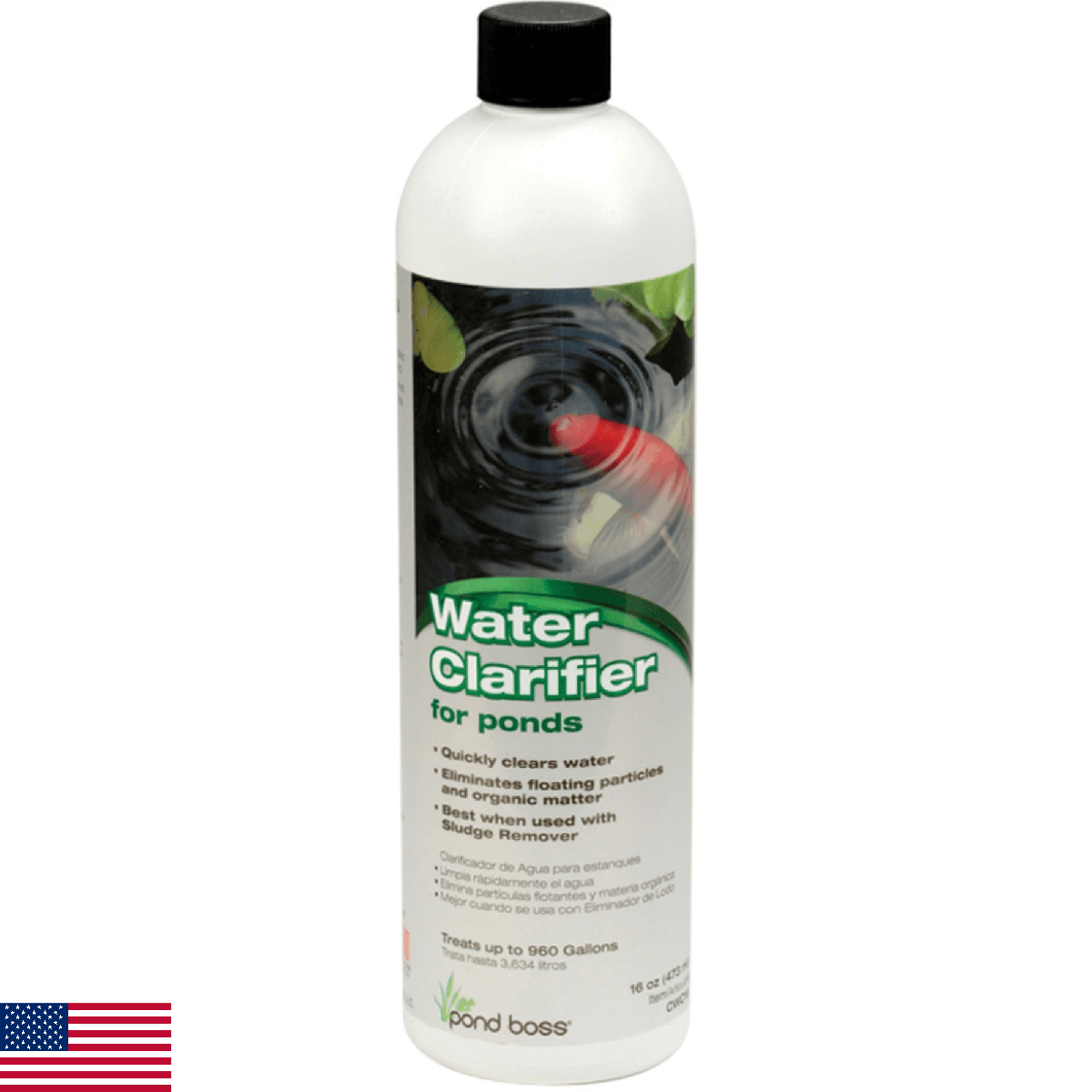 TotalPond Water Clarifier, 16-Ounce, Height : 8.69 Width : 2.56 Depth : 2.56 - Image 1
