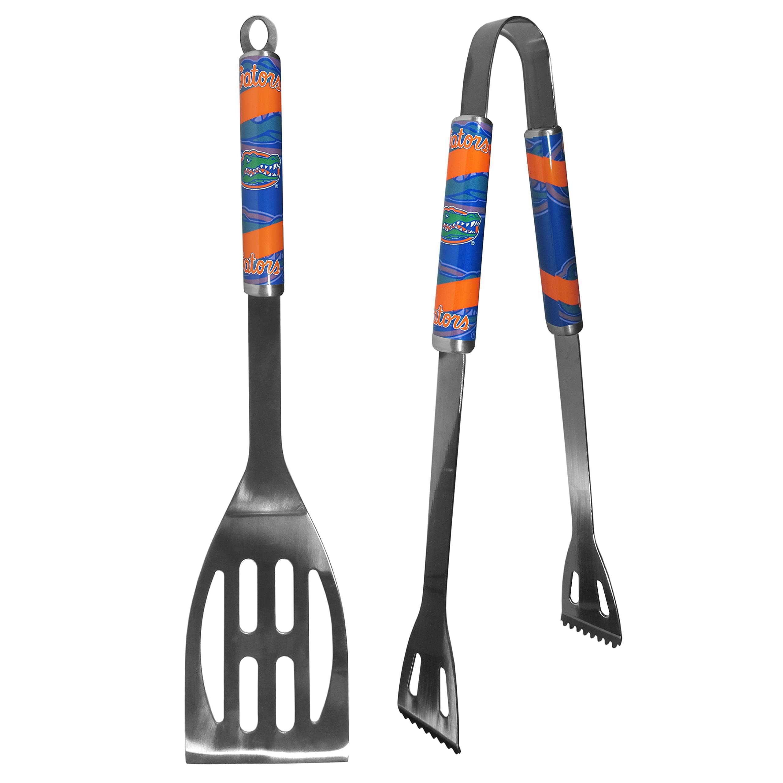 Florida Gators NCAA BBQ Tool Set - 2 pc Stainless Steel Spatula & Tongs - Image 1