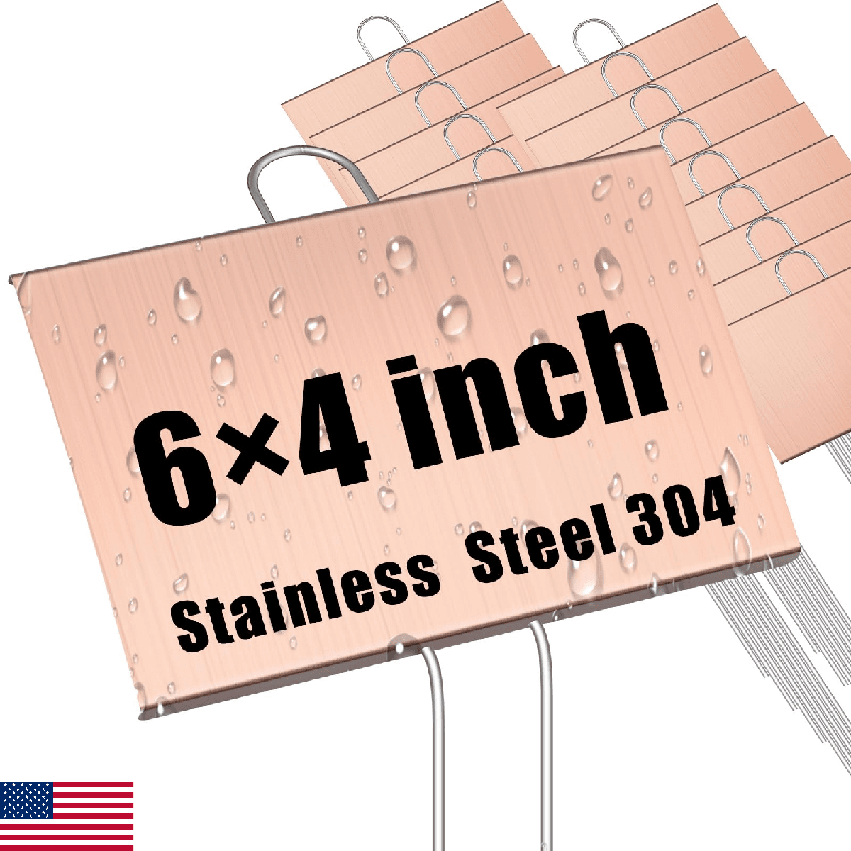 Landhoow 12 Metal Plant Markers 4"x6" Large Garden Labels Signs Waterproof - Image 1