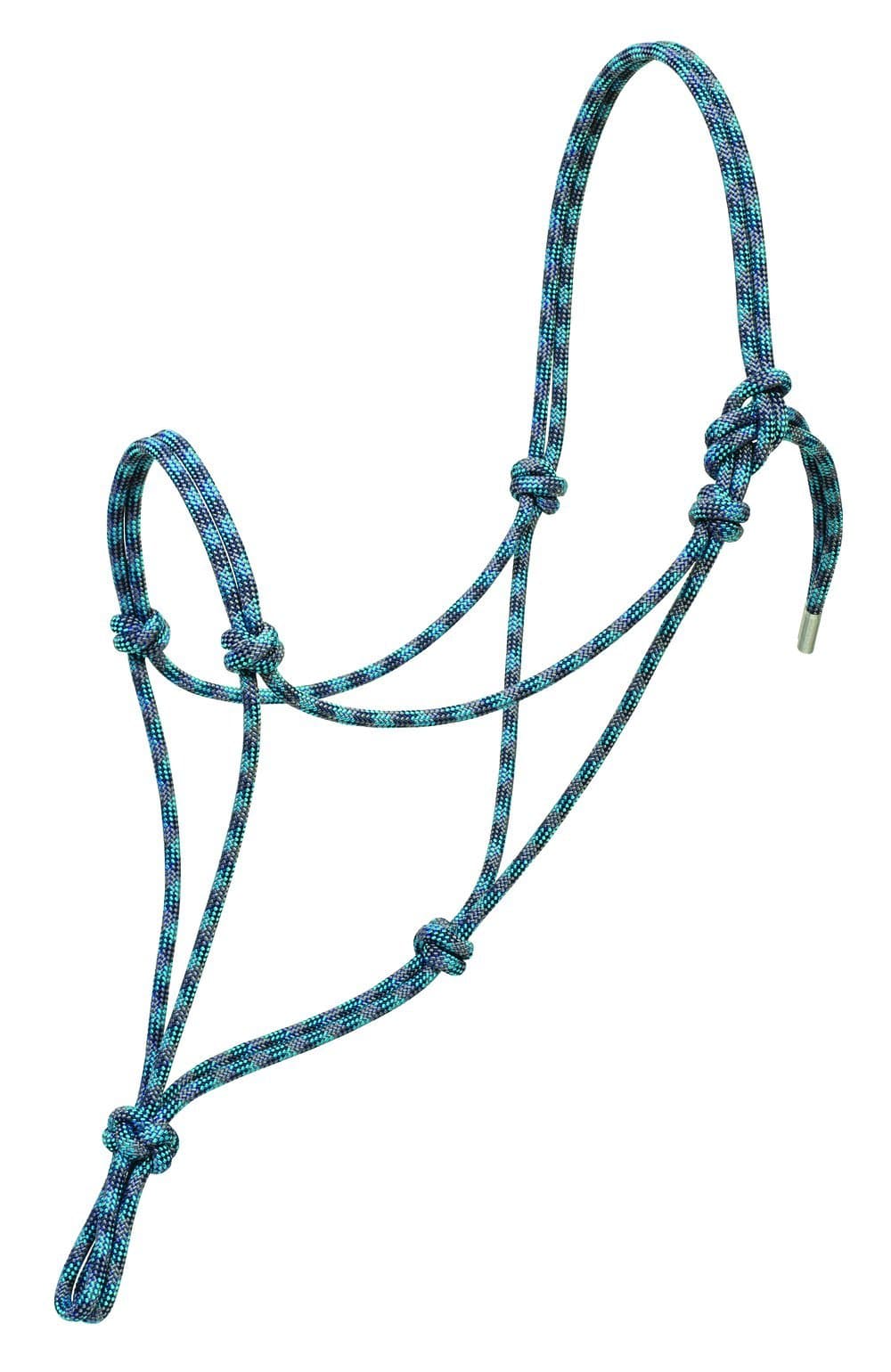 Weaver Leather Silvertip No. 95 Rope Halter, Pacific Blue/Navy/Turquoise, Small - Image 1