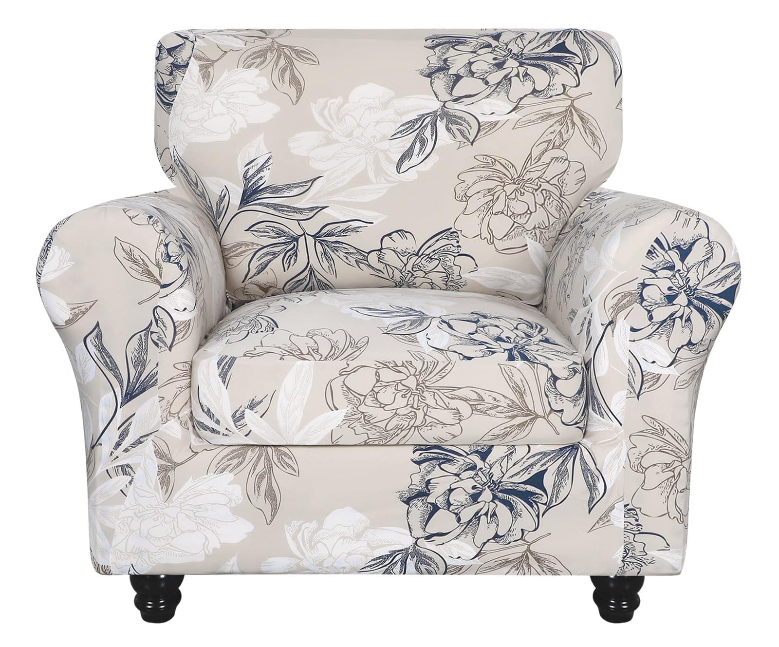 SearchI Stretch Sofa Cover 2 PC Floral Pattern Armchair Couch Slipcover 32"-48" - Image 1