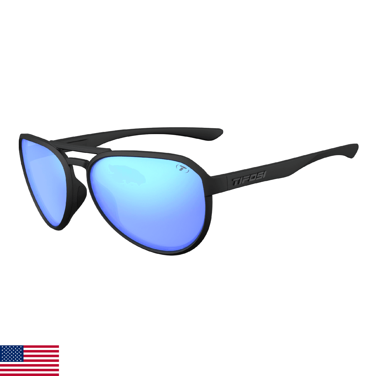 Tifosi Selca Polarized Sunglasses - Blackout Sky Blue Mirror (Med-Large) - Image 1