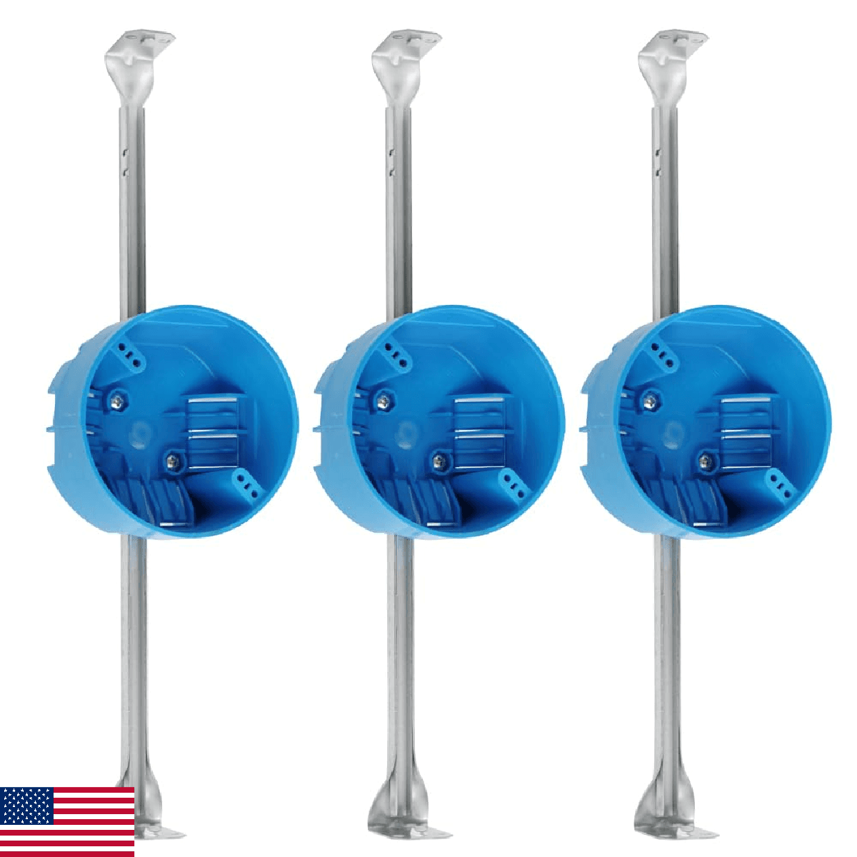 XGGYA 1 Gang Round Ceiling Outlet Electrical Box PVC Box for Fan Light Fixture 2 - Image 1